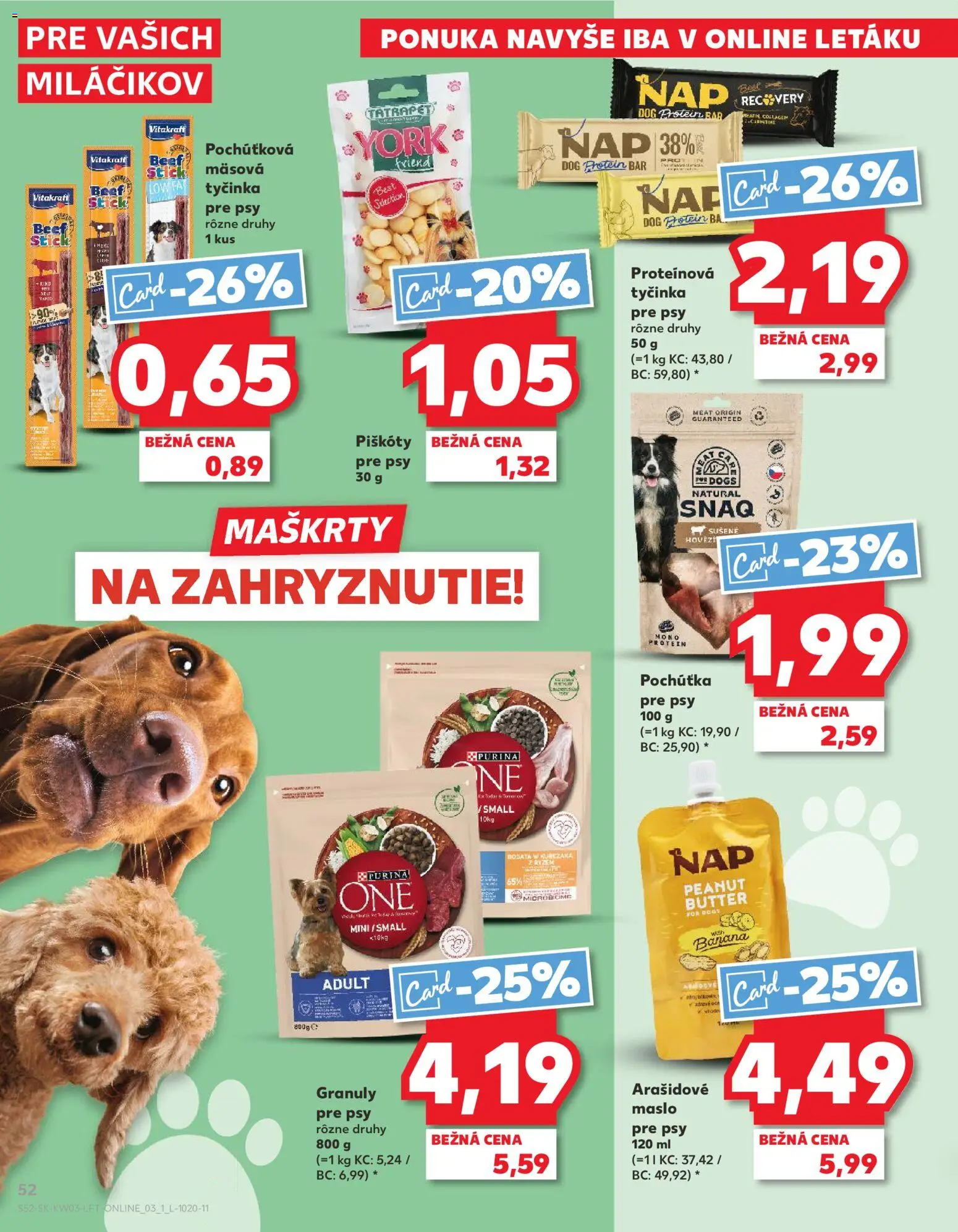 Kaufland SK akciós ujság - amely érvényes a következő dátumtól: 15.01.2026 | Oldal: 52 | Termékek: Protein bar, Protein