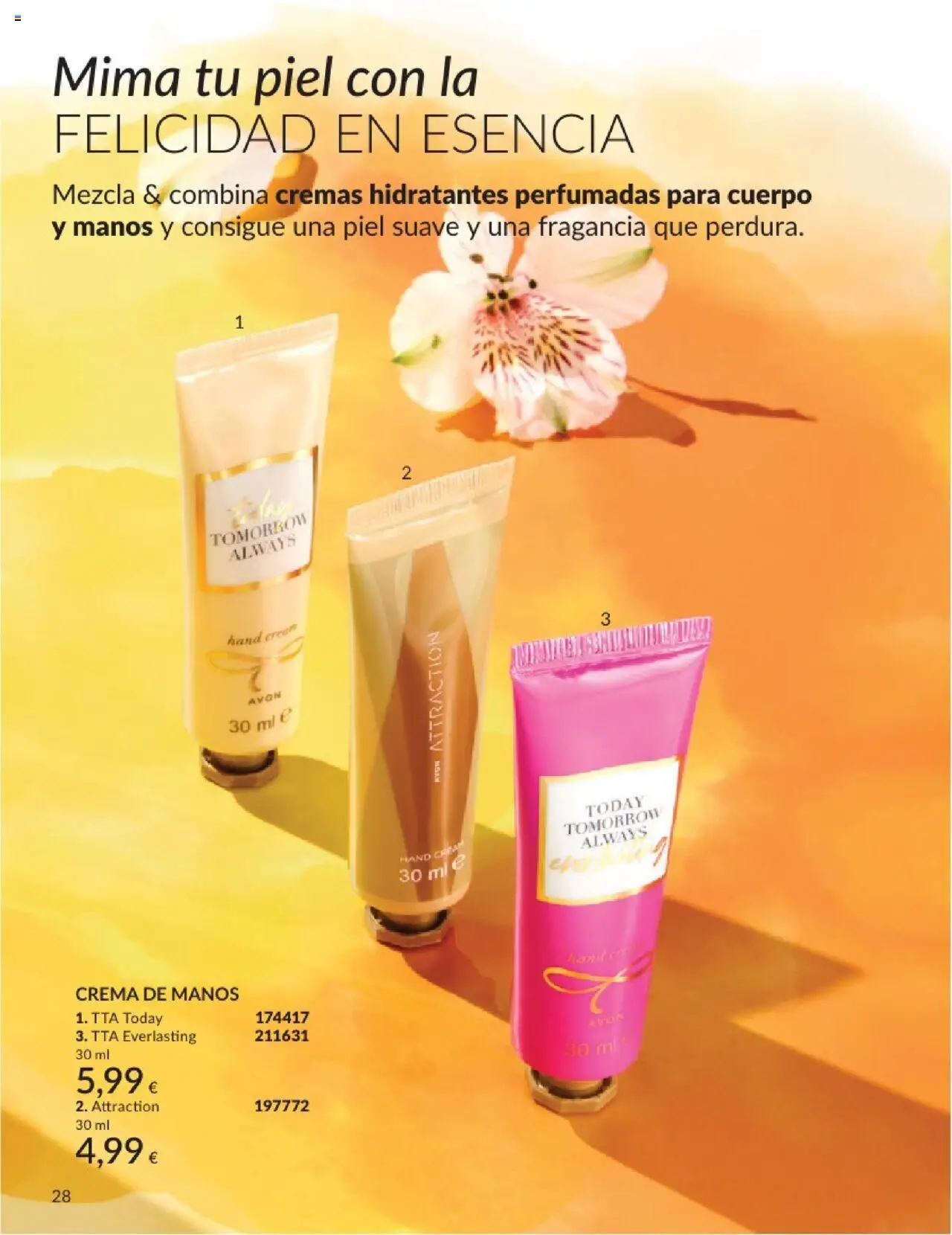 Catálogo AVON campaña 6 │ válido desde el 01.06.2025 | Página: 28 | Productos: Fragancia, Crema de manos, Crema