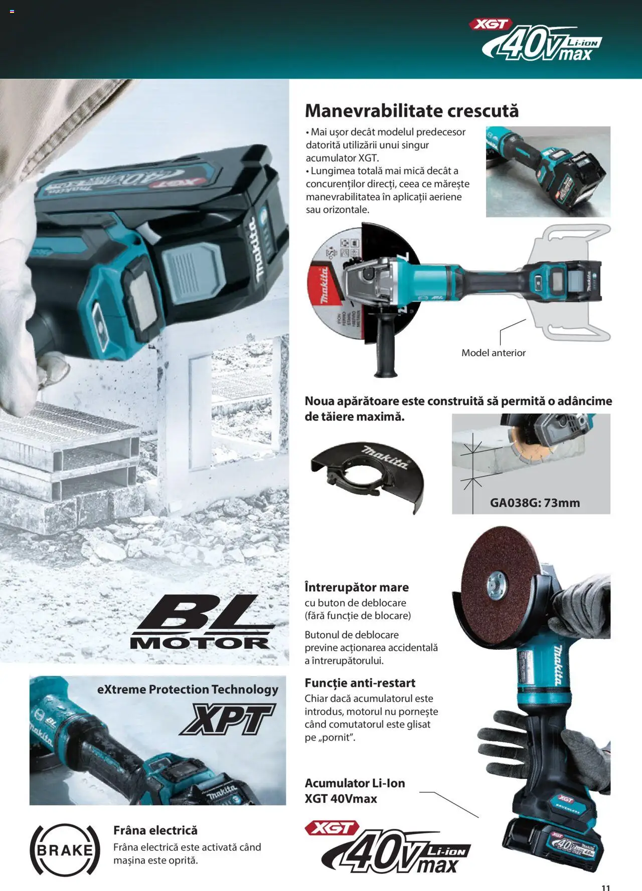 Makita catalog - Masini profesionale Makita XGT – valabil de la 20.06.2024 | Pagină: 11