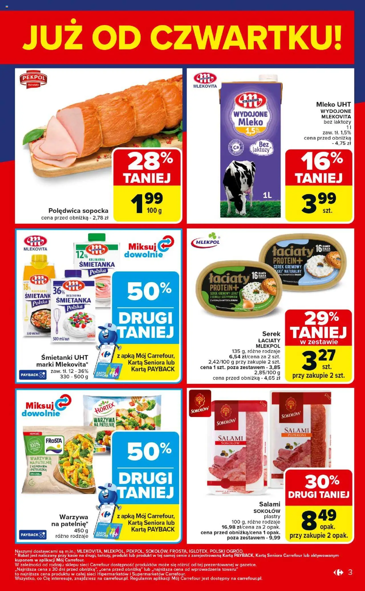 Carrefour Gazetka - Weekend okazji już od czwartku od 23.10.2025 | Strona: 3 | Produkty: Pietruszka, Serek, Salami, Warzywa
