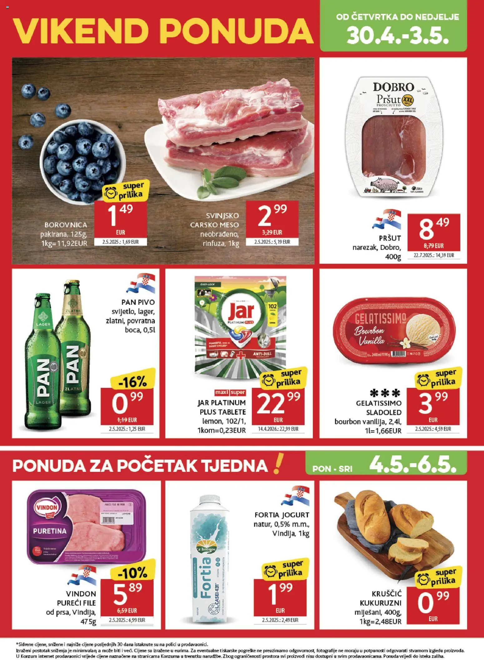 Konzum HR akciós ujság - amely érvényes a következő dátumtól: 29.04.2026 | Oldal: 47 | Termékek: Bourbon