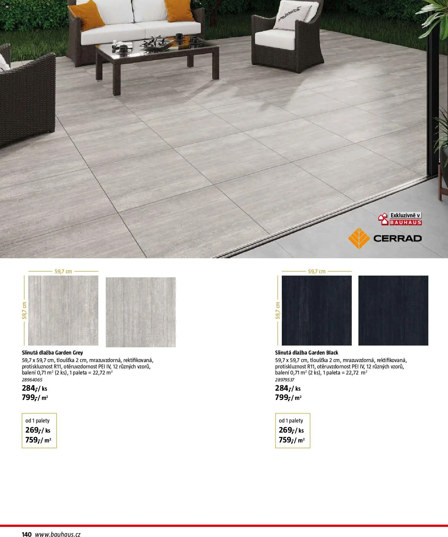 Bauhaus katalog Záhradní nábytek od 08.04.2026 | Strana: 140 | Produkty: Dlažba