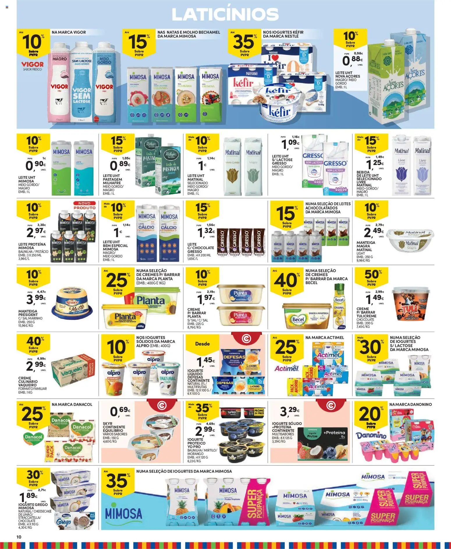 Continente Madeira │ válido de 14.04.2026 | Página: 10 | Produtos: Cálcio, Kefir nestlé, Vitamina d, Creme