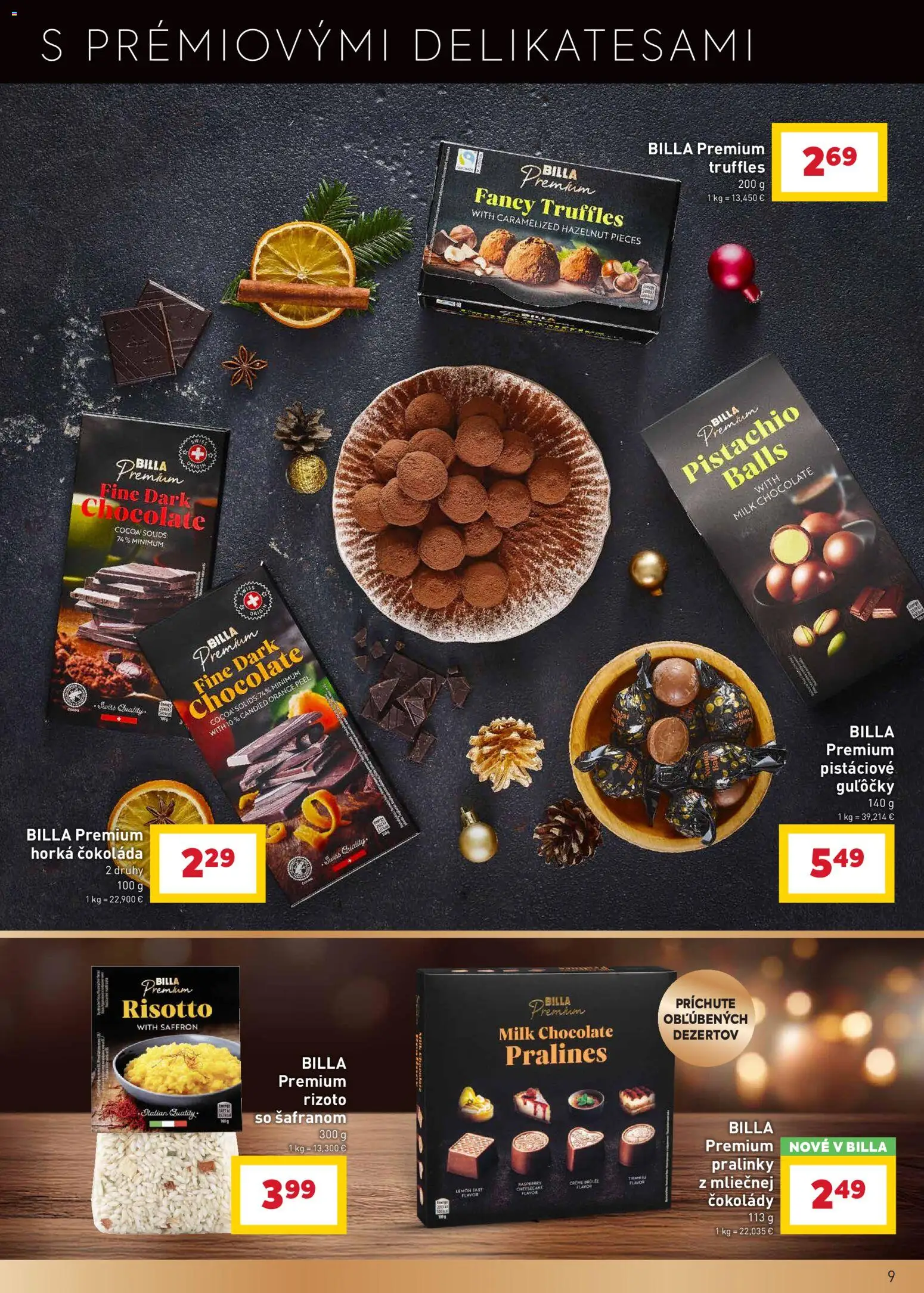 Nové Billa akcie – leták je platný od 17.12.2025 | Strana: 9 | Produkty: Čokoláda