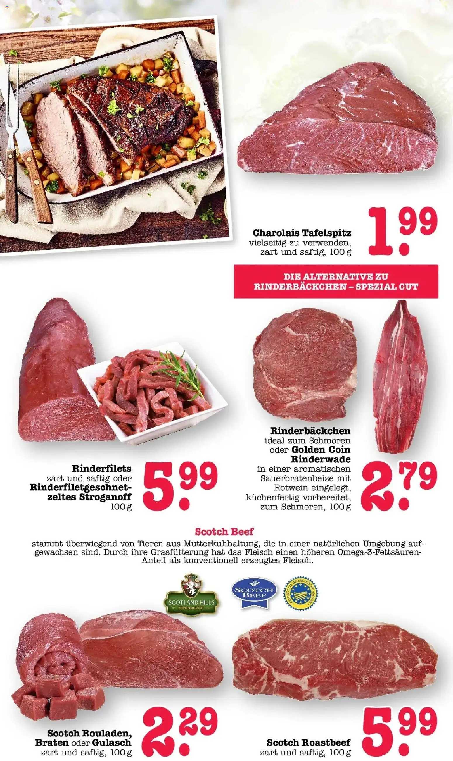 Angebote – gültig ab 23.03.2026 | Seite: 3 | Produkte: Rotwein, Roastbeef, Gulasch, Fleisch