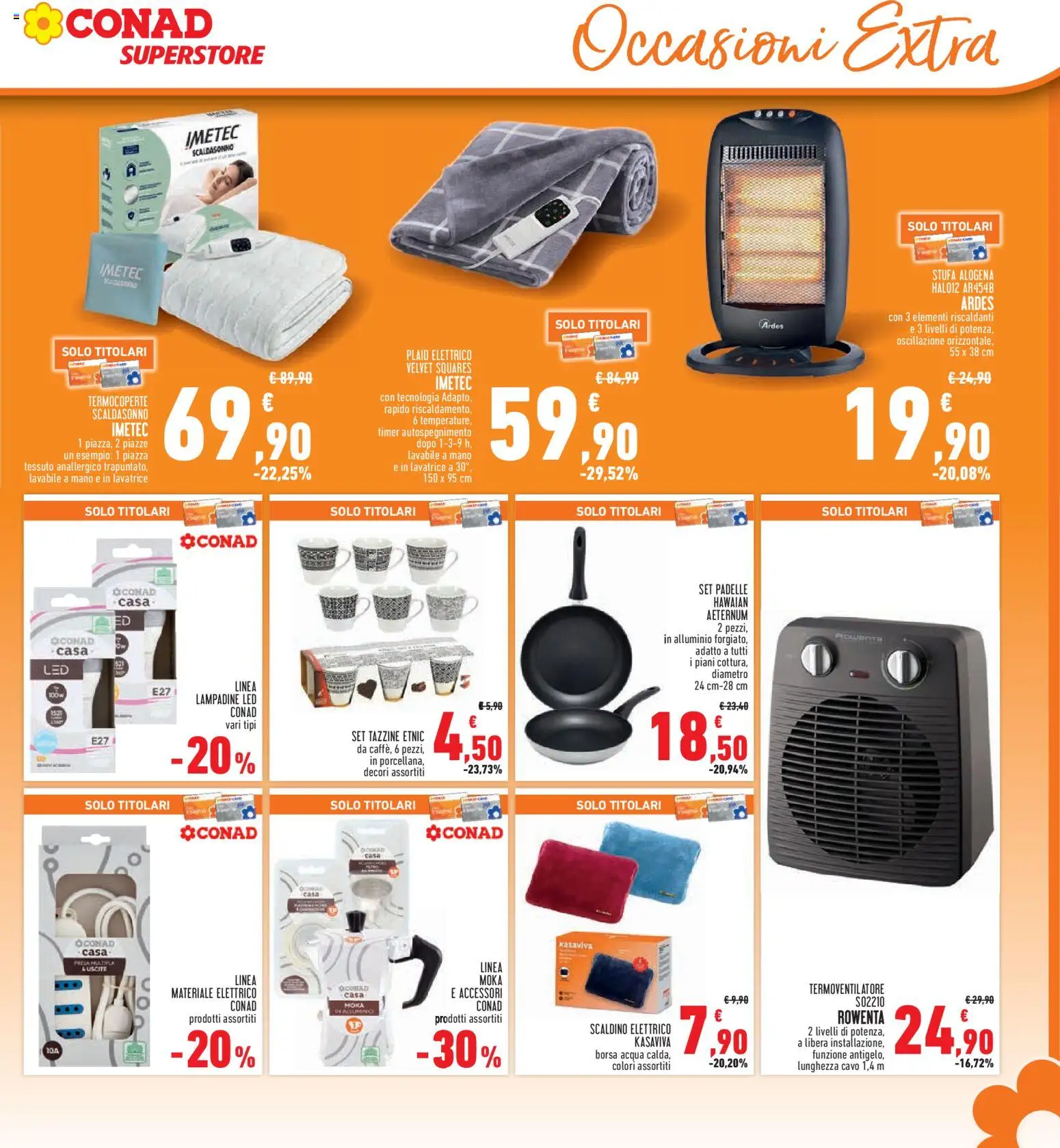 Volantino Conad del 06.11.2025 | Pagina: 33 | Prodotti: Acqua, Stufa, Lavatrice, Cavo