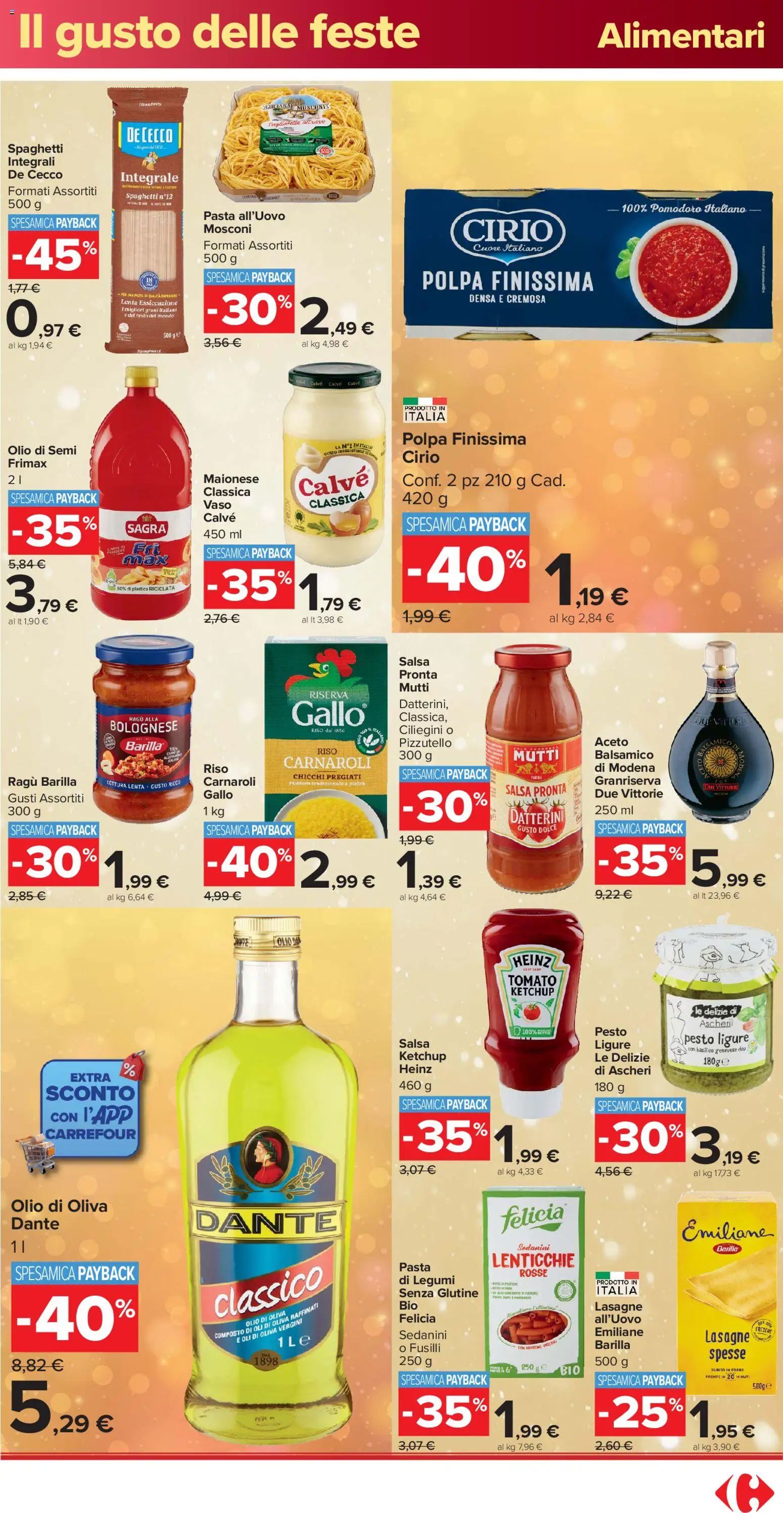 Volantino Carrefour del 16.12.2025 | Pagina: 25 | Prodotti: Salsa, Basilico, Ragú, Vaso