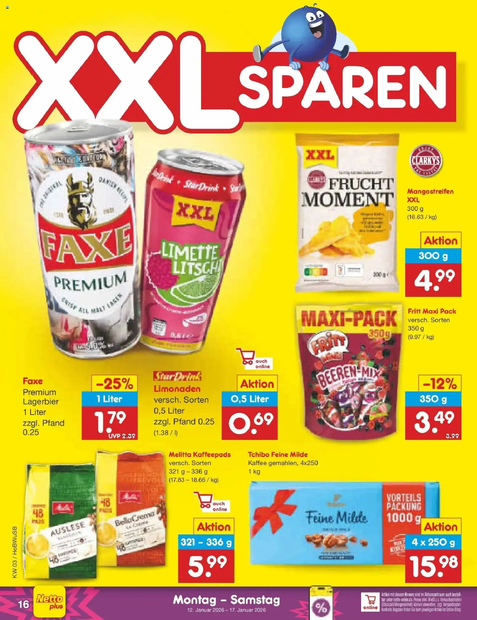 Netto Marken-Discount prospekt Hannover	 – gültig ab 12.01.2026 | Seite: 16 | Produkte: Melitta, Kaffeepads, Kaffee, Limette