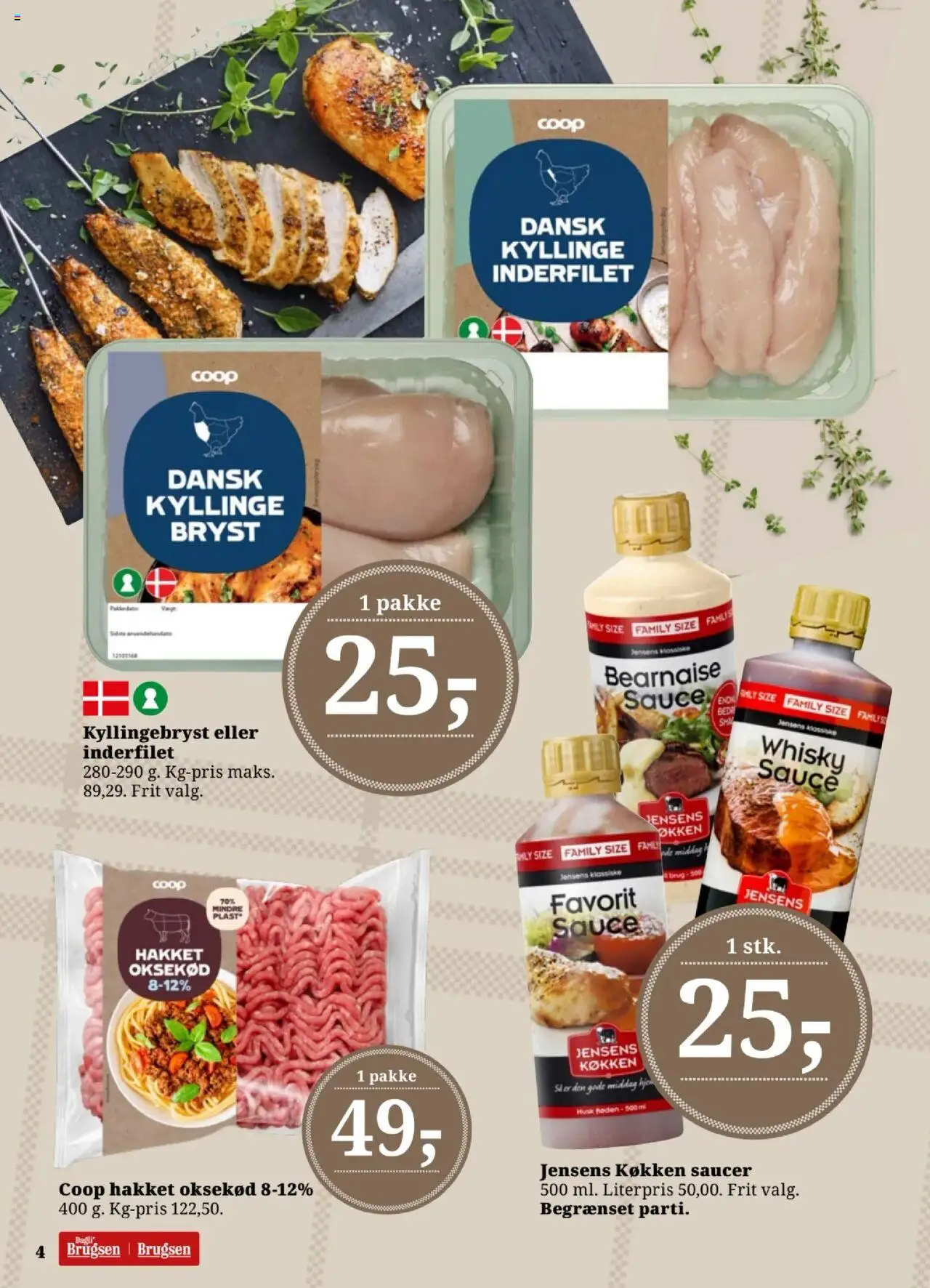 Dagli'Brugsen tilbudsavis – gyldig fra 12.09.2025 | Side: 4 | Produkter: Oksekød, Whisky