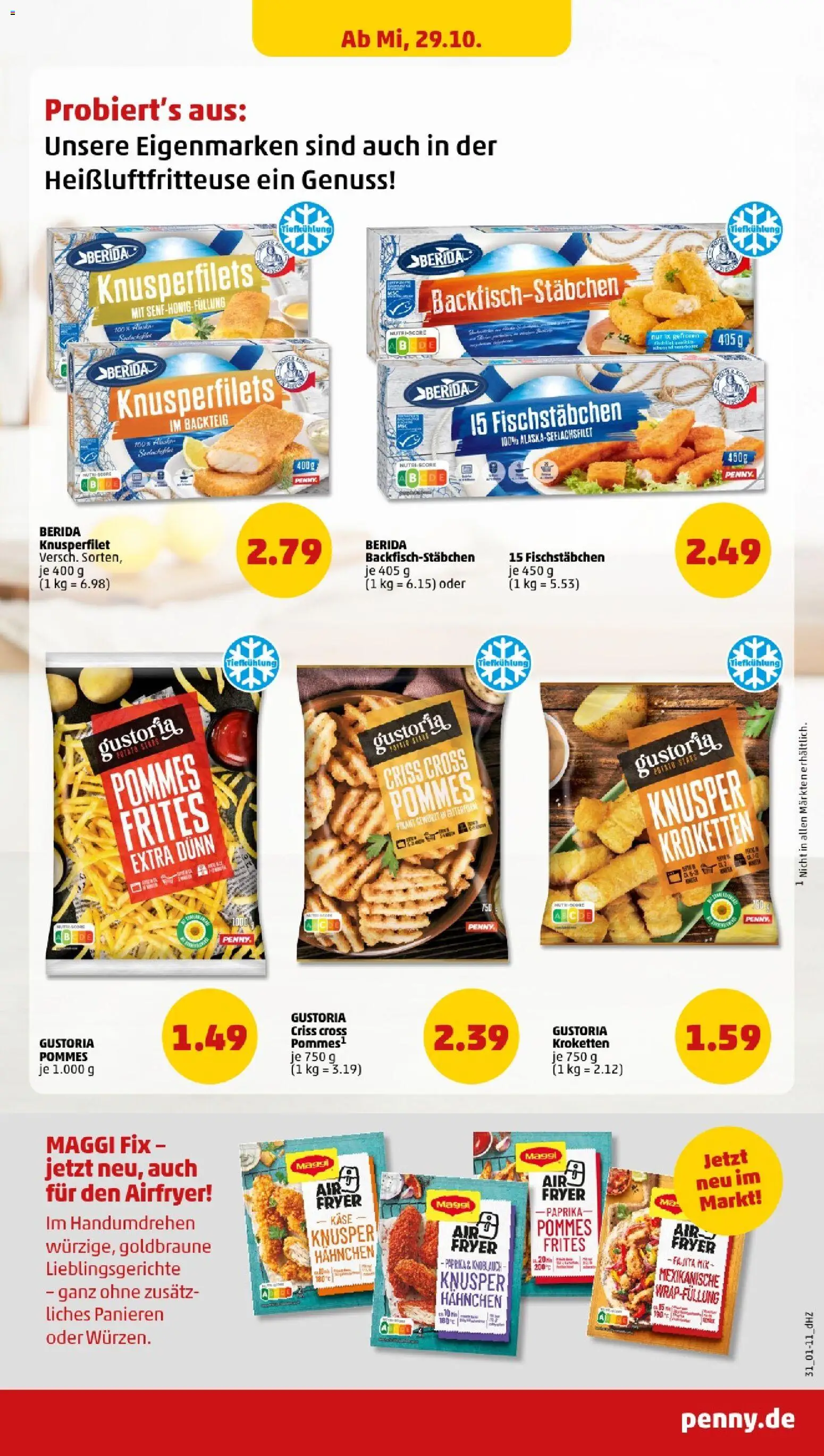 Penny - Berlin – gültig ab 27.10.2025 | Seite: 33 | Produkte: Hahnchen, Pommes, Paprika, Maggi fix