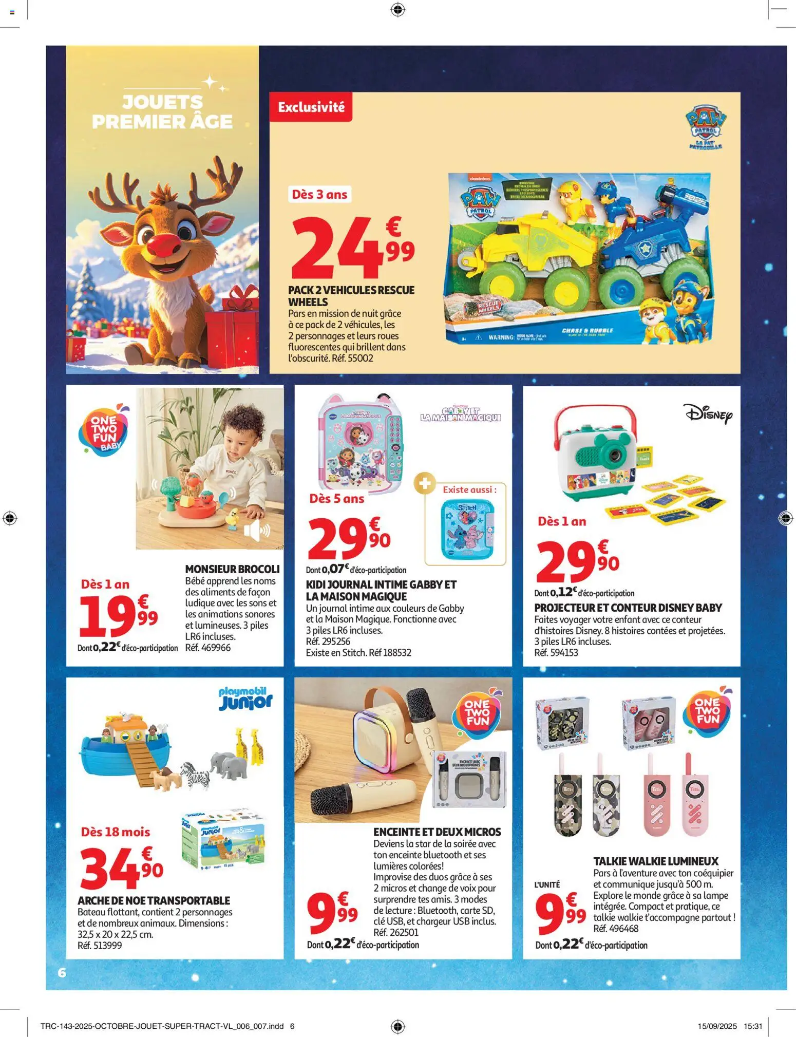 {H1} | Page: 6 | Produits: Enceinte, Clé, Jouets, Piles