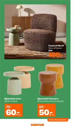 Kwantum folder / publicité - Voorbeeld van een folder van Kwantum, geldig van 16.03.2026 | Pagina: 15 | Producten: Fauteuil, Bijzettafels