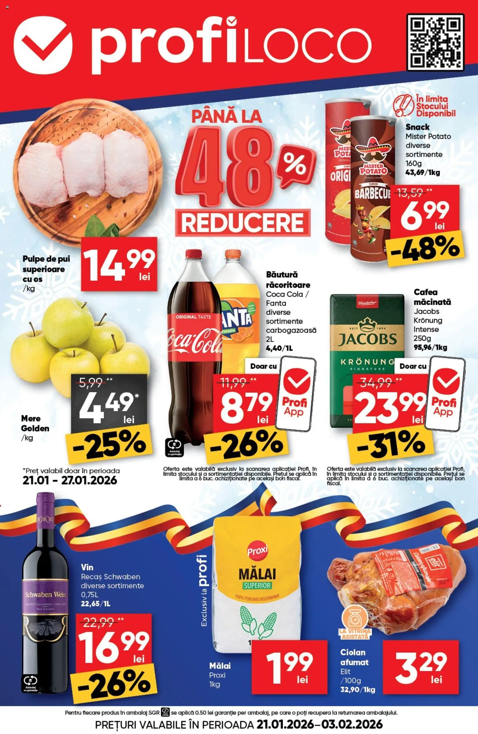 Noul catalog Profi – valabil de la 21.01.2026 | Pagină: 1 | Produse: Amerikan servis, Cafea, Mere, Porumb