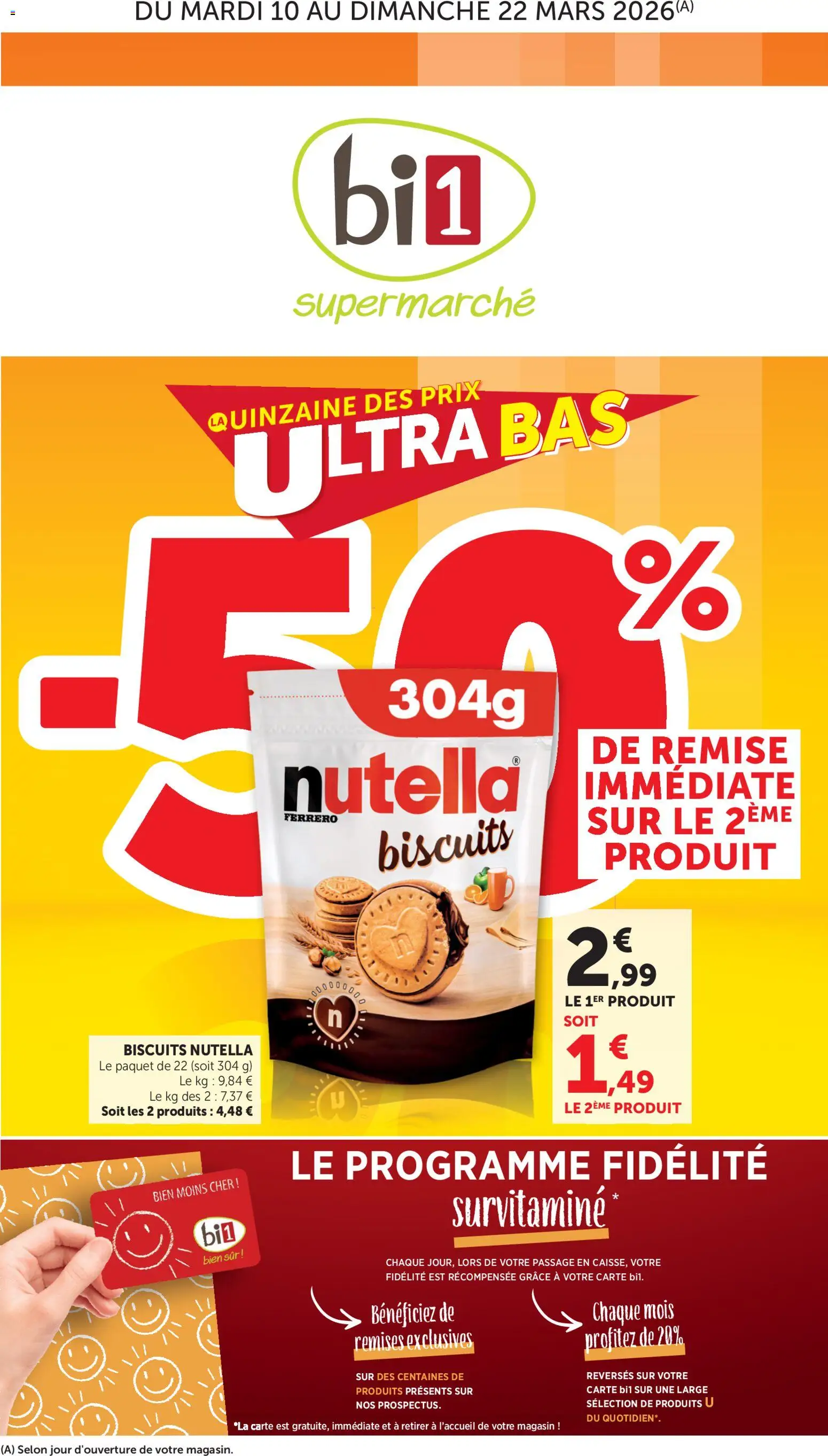 {H1} | Page: 1 | Produits: Nutella, Biscuits