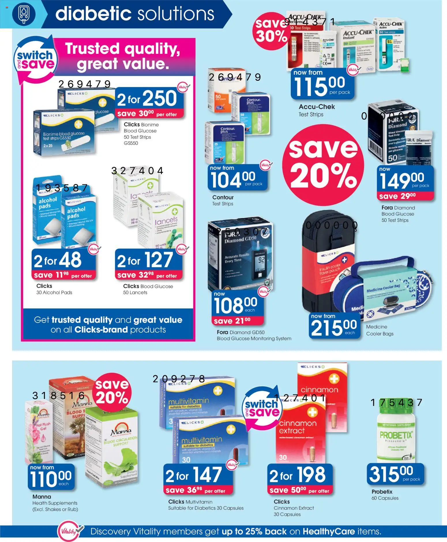 New Clicks catalogue – valid from 23.10.2025 | Page: 2 | Products: Vitamins, Cooler, Switch, Supplements
