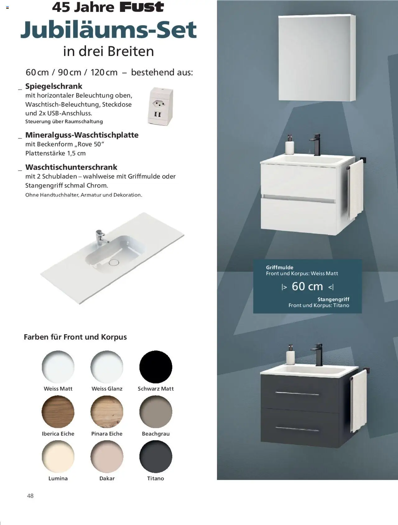 Fust Badezimmermagazin ab 05.05.2025 | Seite: 48 | Produkte: Spiegelschrank, Steckdose, Armatur