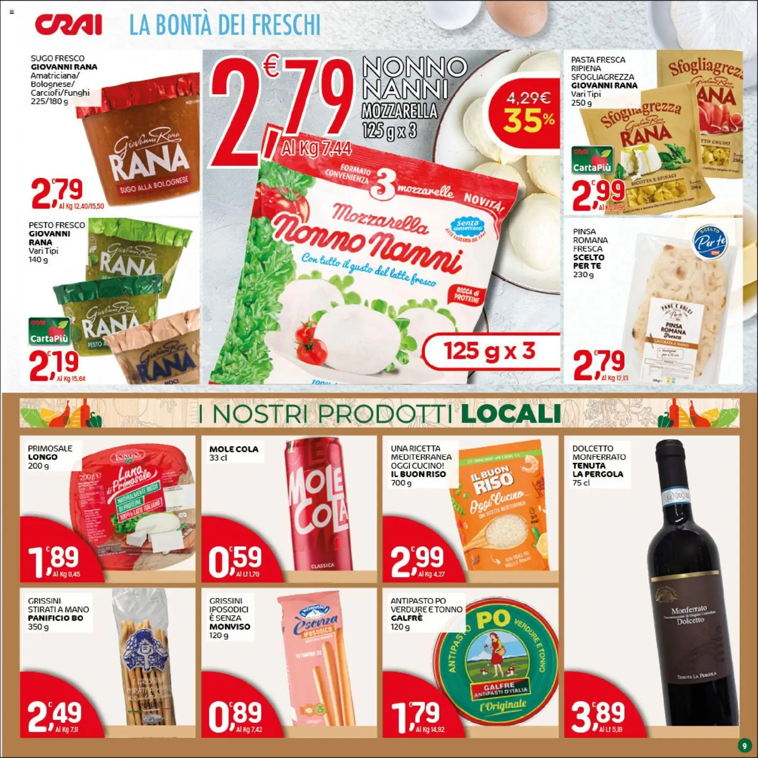 Volantino CRAI del 16.04.2026 | Pagina: 9 | Prodotti: Riso, Pergola, Pesto, Ricotta