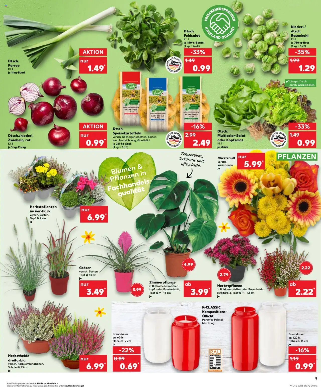 Kaufland prospekt Berlin	 – gültig ab 05.10.2025 | Seite: 9 | Produkte: Blumen, Kartoffeln