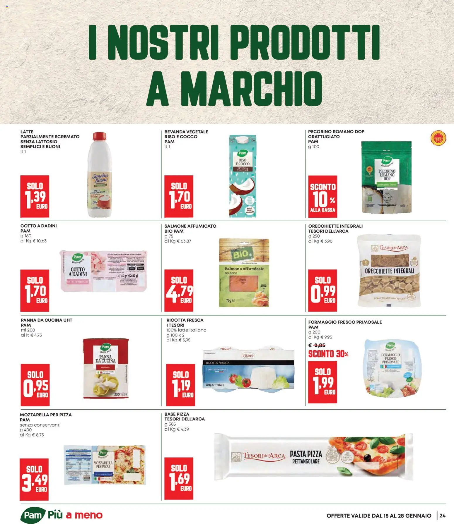 Volantino Panorama del 15.01.2026 | Pagina: 24 | Prodotti: Riso, Mozzarella, Latte, Cocco