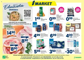 S-market-mainoslehti voimassa 24.09.2025 alkaen