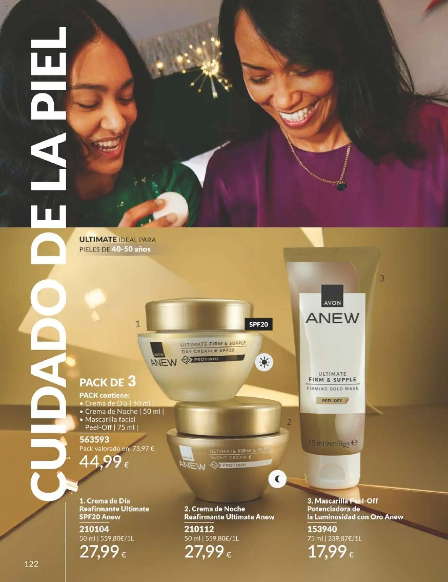 Catálogo AVON campaña 11 Black Friday │ válido desde el 01.11.2025 | Página: 122 | Productos: Mascarilla facial, Crema, Crema de día, Crema de noche