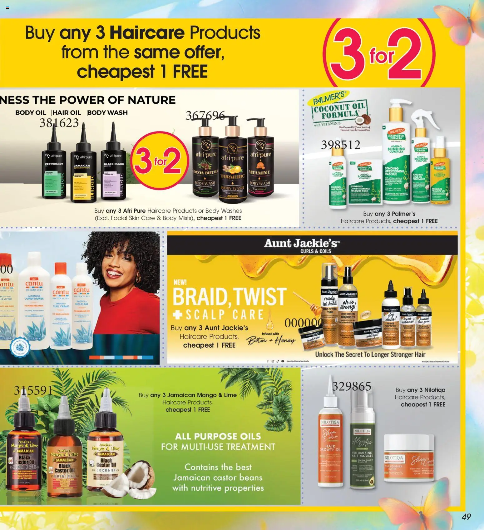 New Clicks catalogue – valid from 30.10.2025 | Page: 49 | Products: Beans, Oil, Cream, Lime