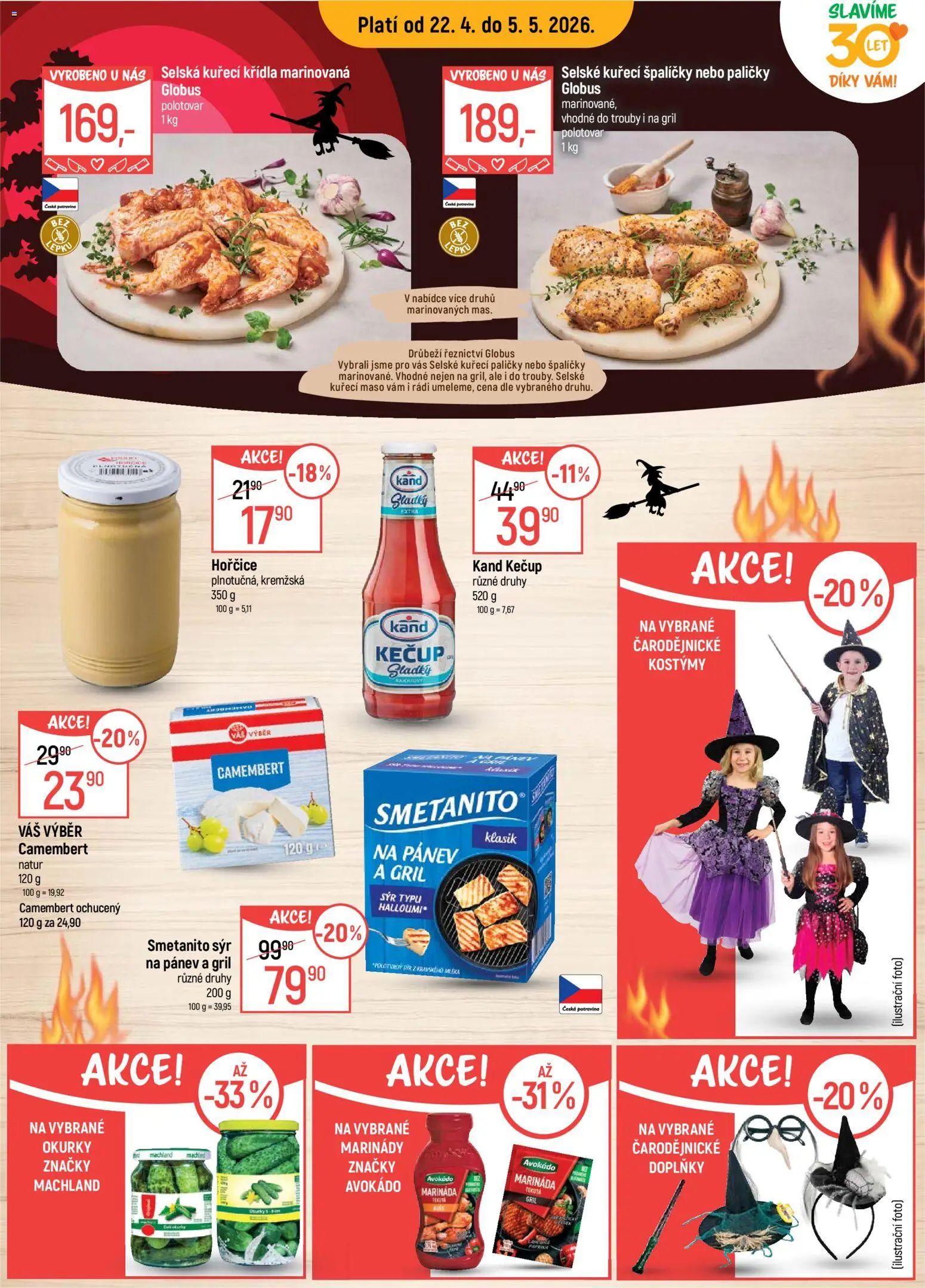 Globus leták - Praha-Štěrboholy od 22.04.2026 | Strana: 14 | Produkty: Okurky, Kuřecí Křídla, Avokádo, Kuřecí paličky