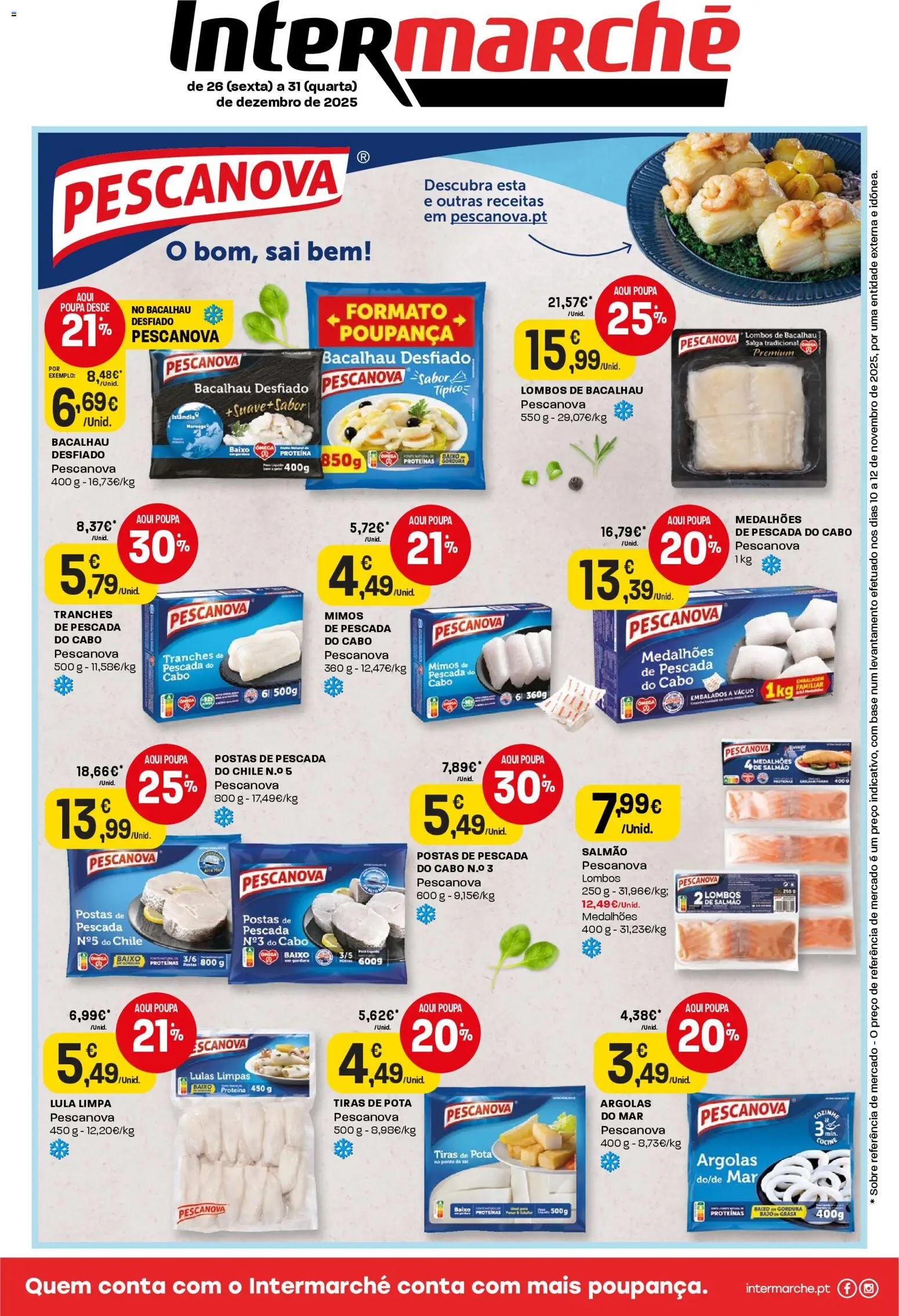 Intermarché Folheto Mini │ válido de 26.12.2025 | Página: 1 | Produtos: Cabo, Bacalhau, Lulas, Pescada do cabo
