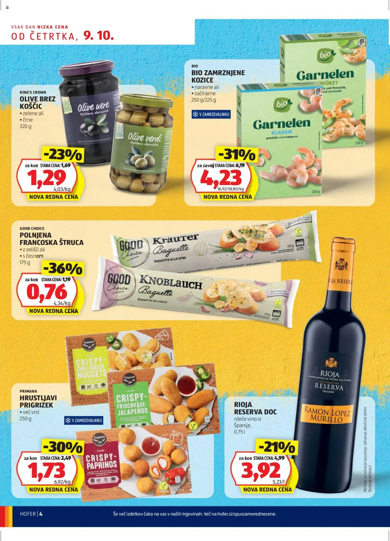 Hofer SI katalog | vrijedi od 09.10.2025 | Stranica: 4 | Proizvodi: Vino, Kozice
