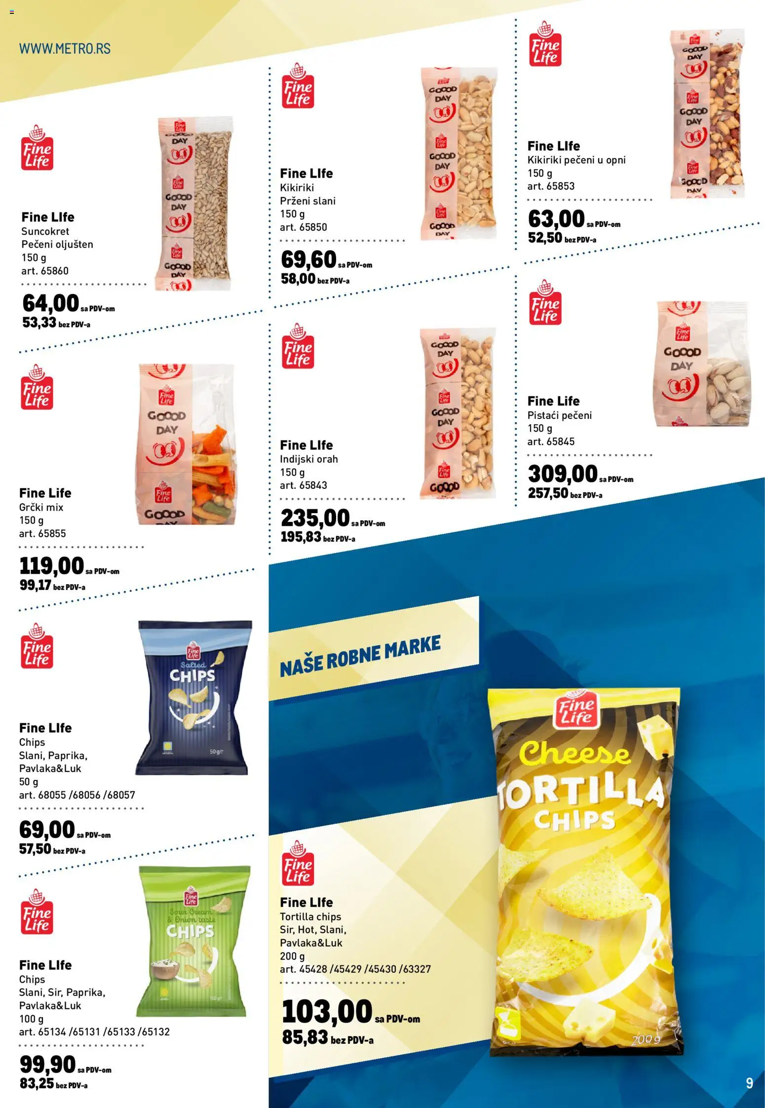 Metro katalog - važi od 05.03.2026 | Strana: 9 | Proizvode: Indijski orah, Pistaći, Orah, Kikiriki