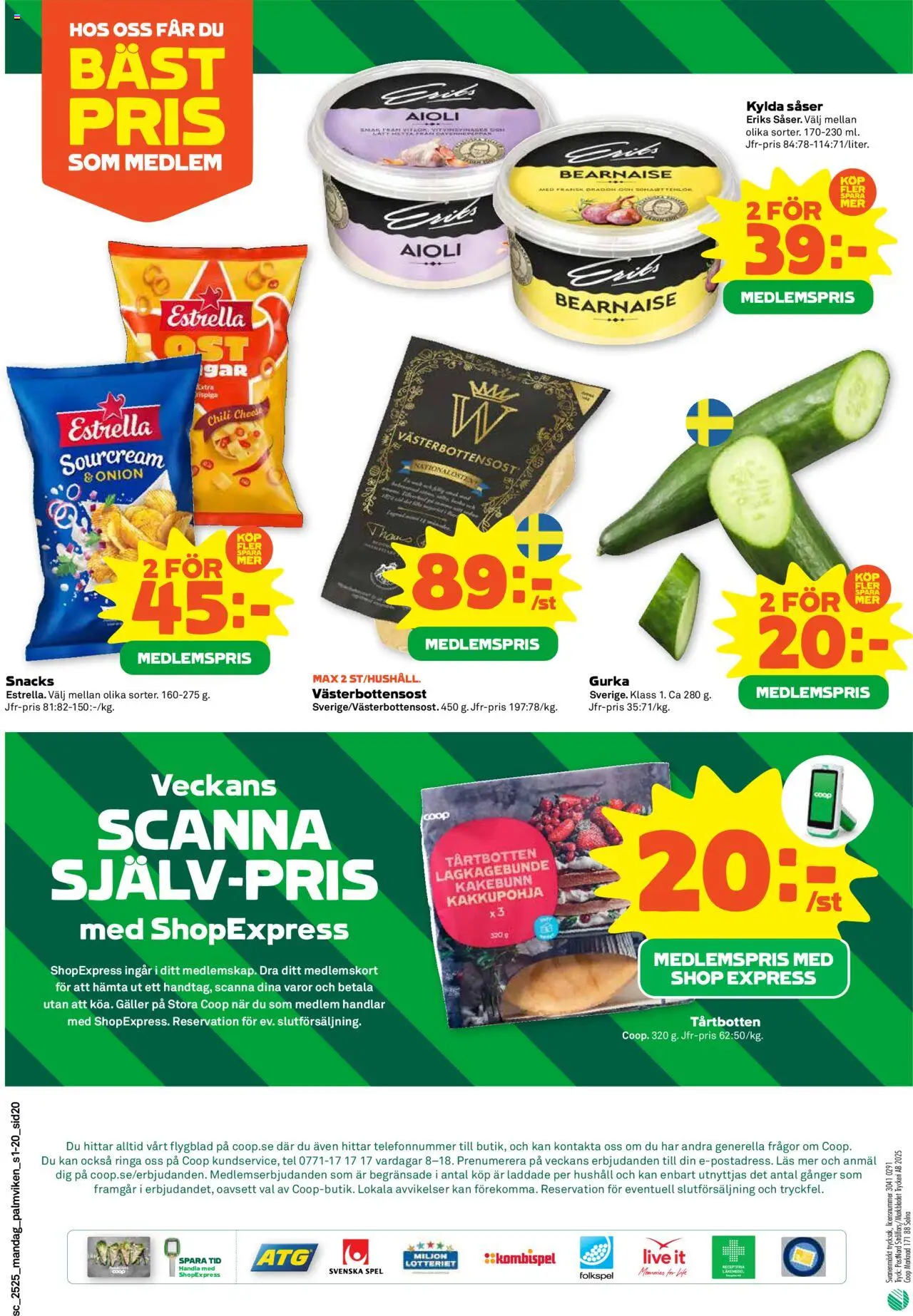 Stora Coop reklamblad aktuell från 16.06.2025 | Sida: 20 | Produkter: Aioli, Chili, Gurka, Spel