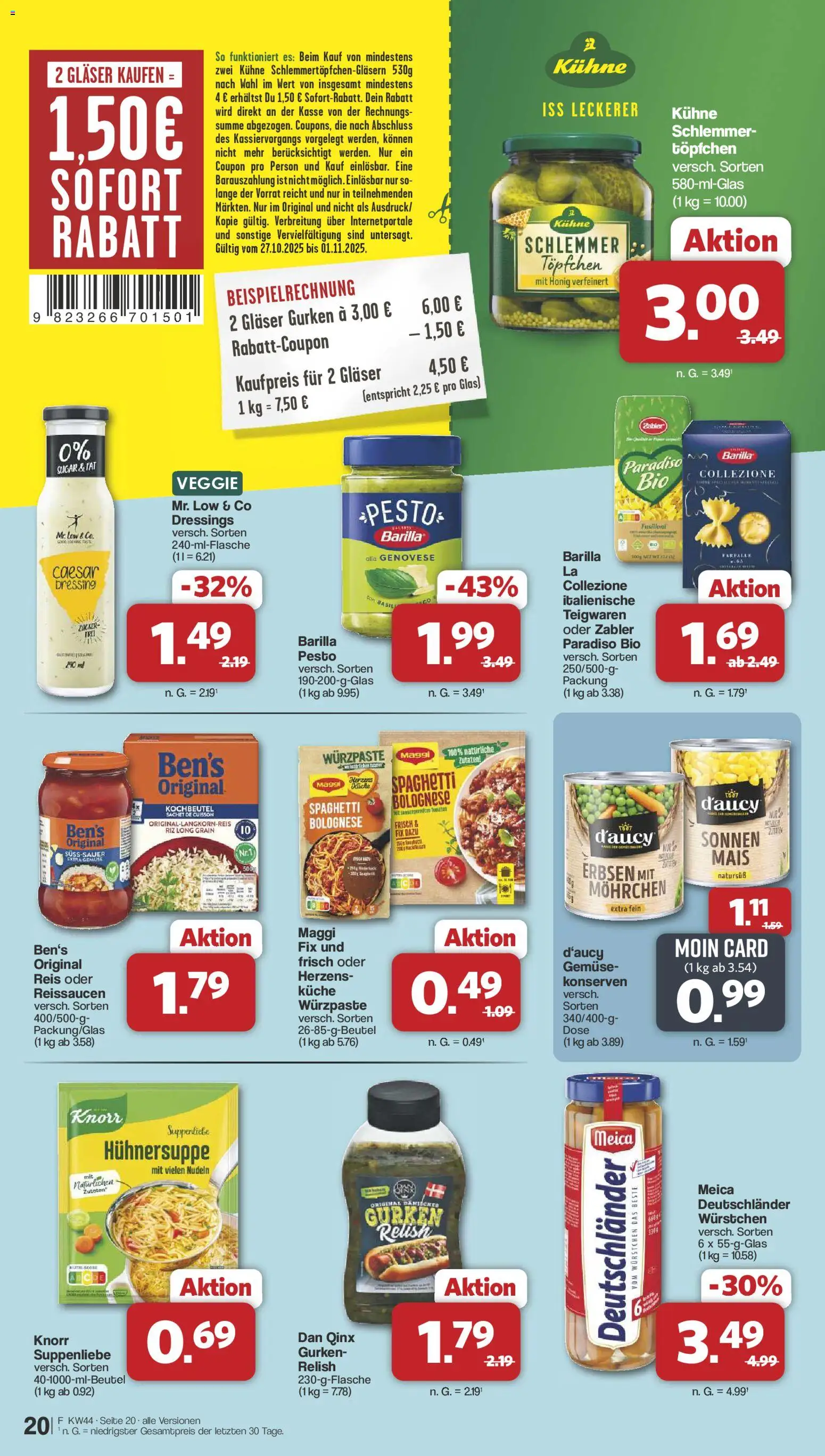 Famila Nordwest Prospekt 	 – gültig ab 27.10.2025 | Seite: 21 | Produkte: Dressing, Meica, Zucker, Nudeln