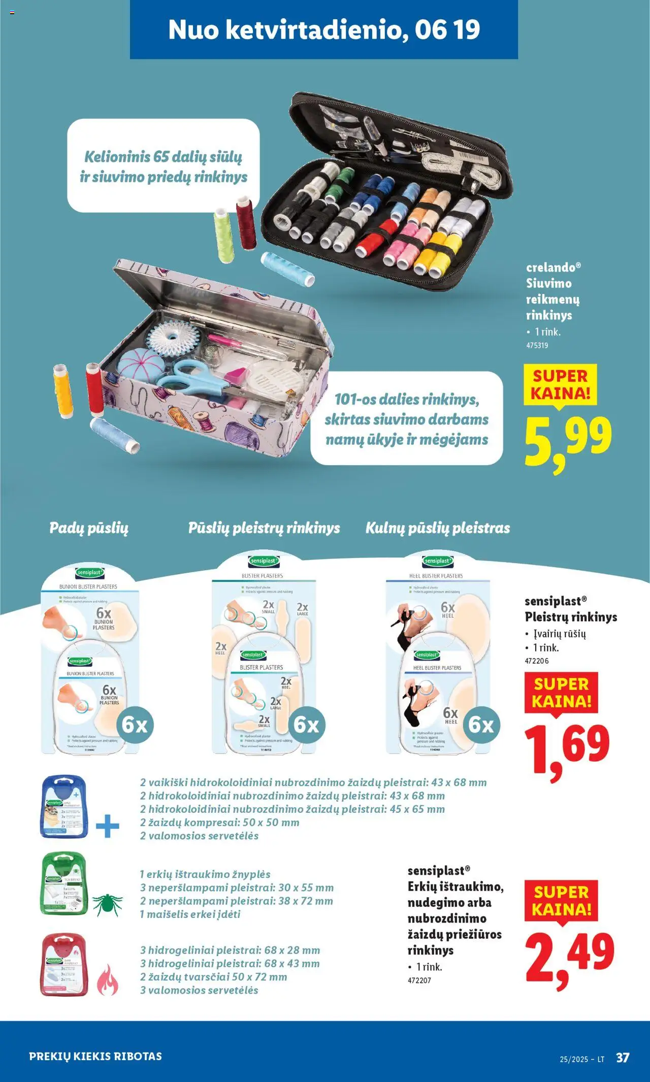 LIDL leidinys - Ne maisto prekių pasiūlymai│galioja nuo 16.06.2025 | Puslapis: 37