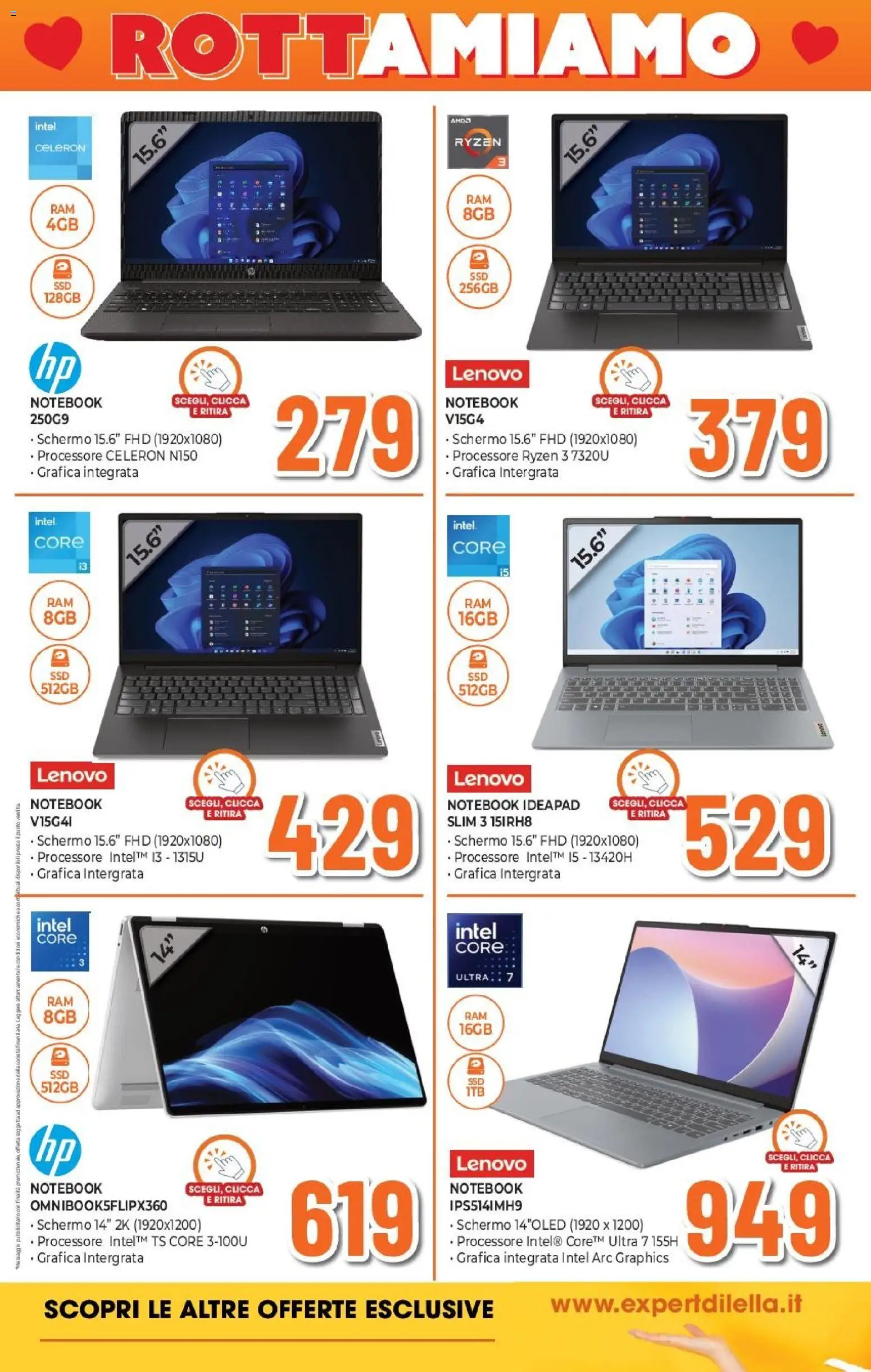 Volantino Expert del 29.01.2026 | Pagina: 25 | Prodotti: Schermo, Notebook
