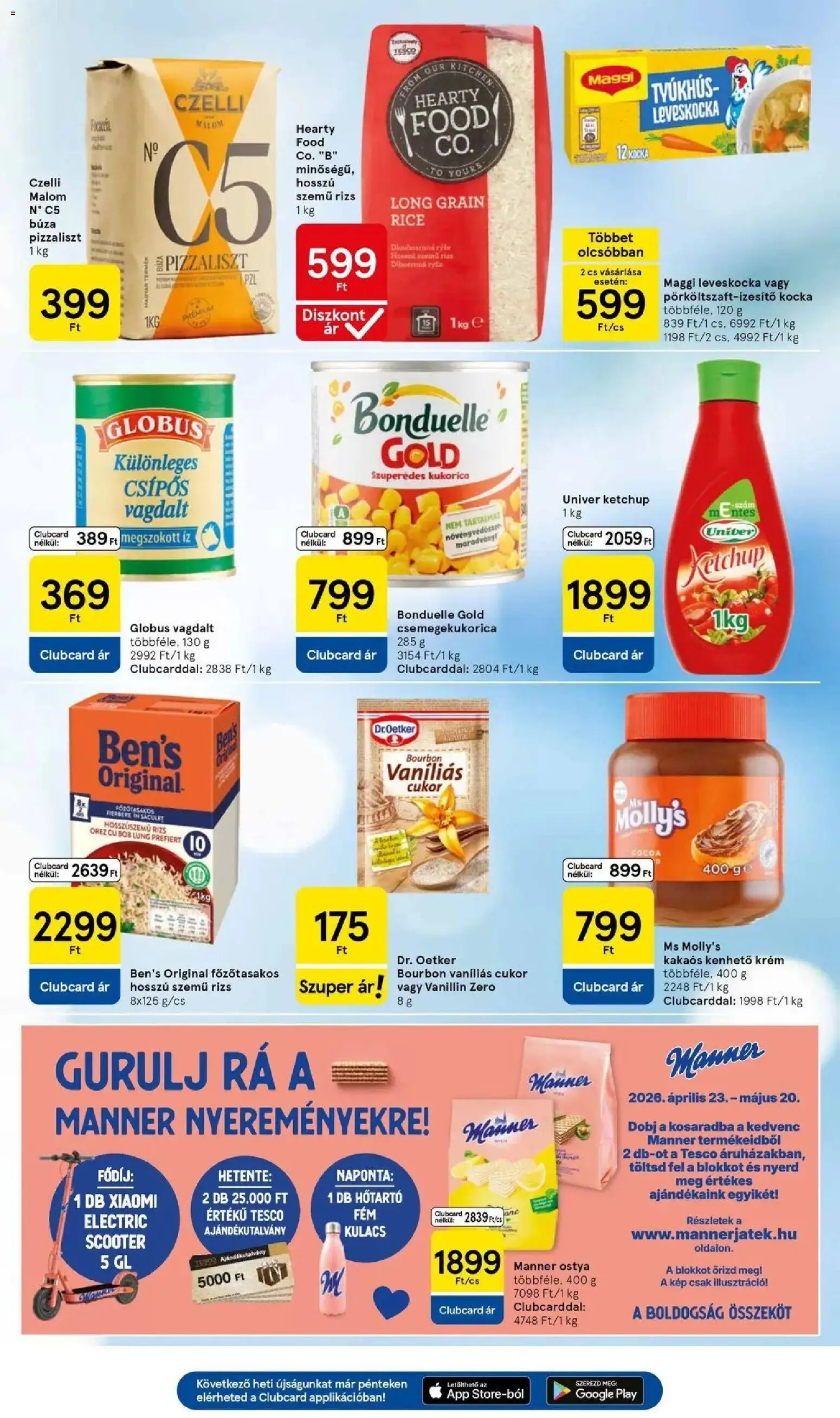 Tesco akciós ujság - amely érvényes a következő dátumtól: 23.04.2026 | Oldal: 19 | Termékek: Csemegekukorica, Leveskocka, Xiaomi, Ketchup