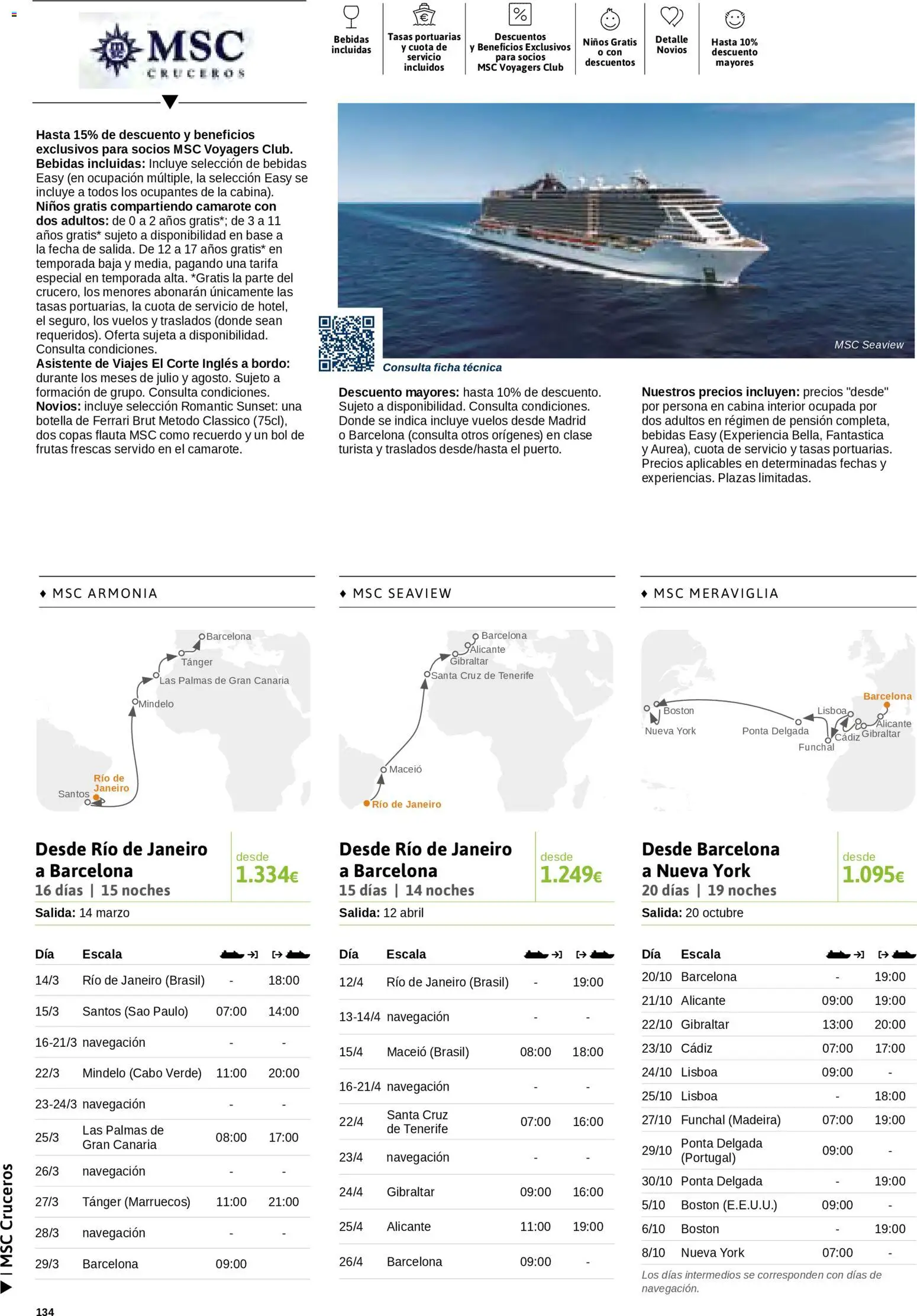 Viajes El Corte Inglés Cruceros marítimos │ válido desde el 01.01.2026 | Página: 135 | Productos: Navegación