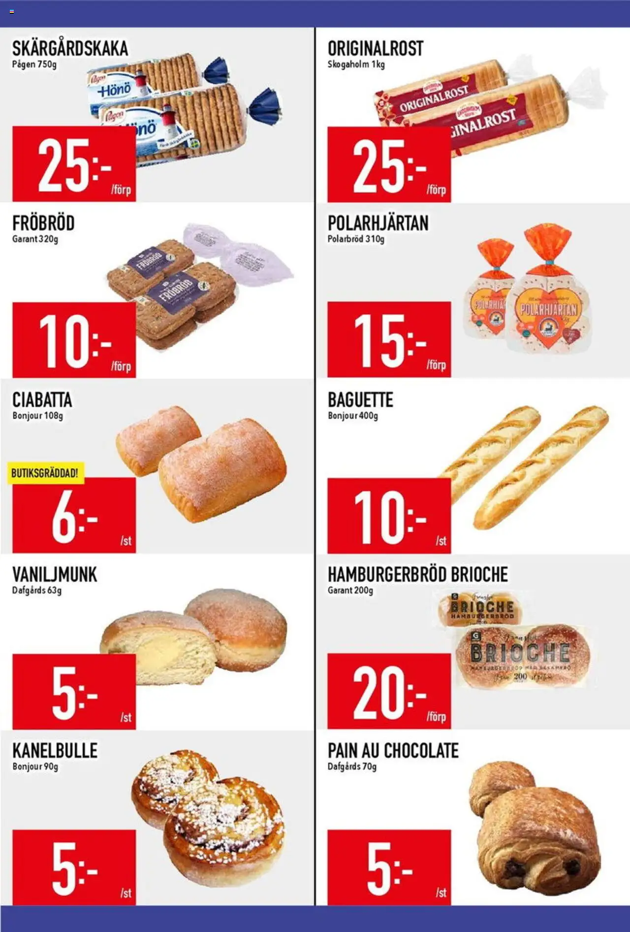 Matdax reklamblad aktuell från 04.08.2025 | Sida: 6 | Produkter: Baguette, Hamburgerbröd