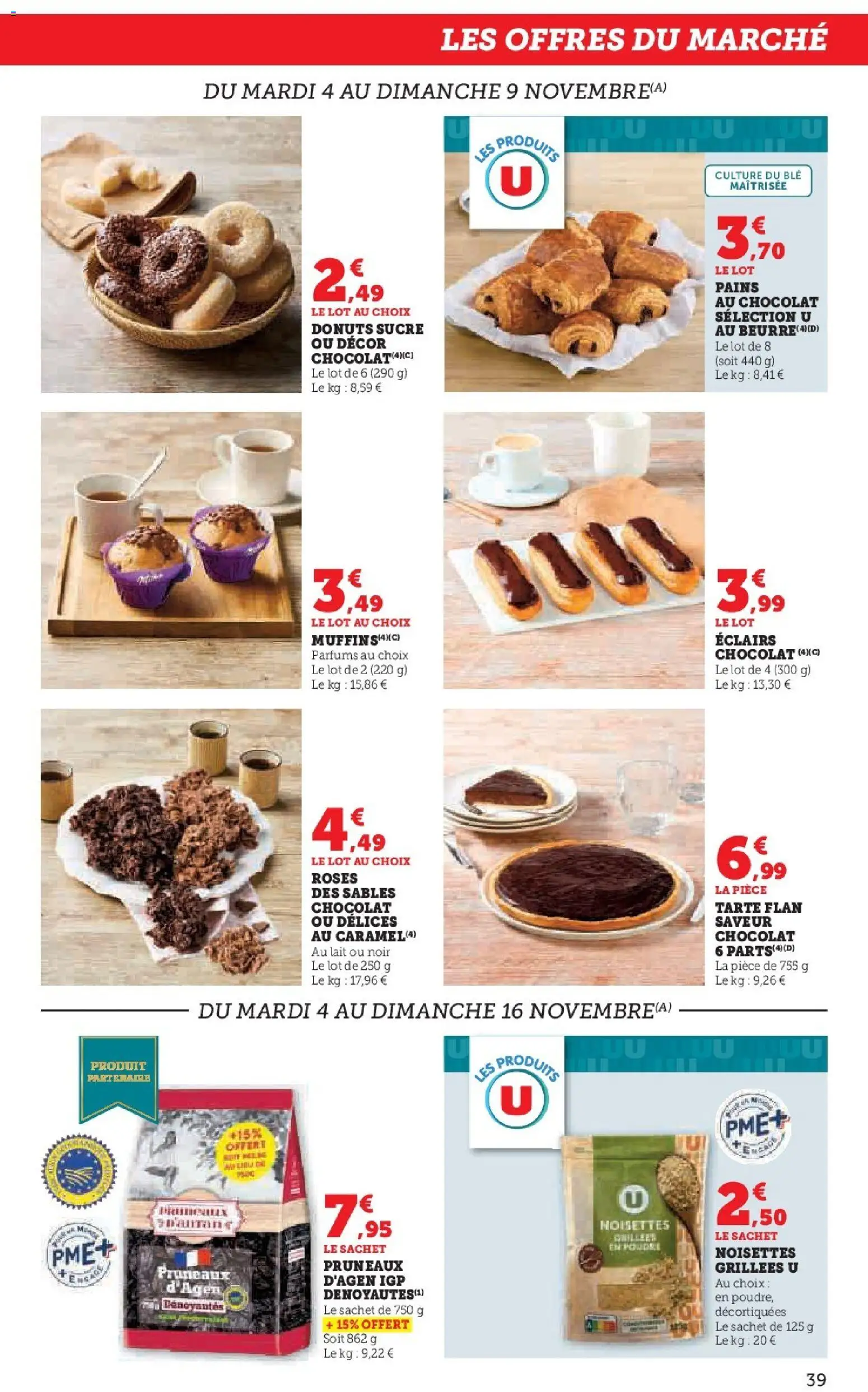 {H1} | Page: 39 | Produits: Sucre, Noisettes, Pruneaux, Chocolat