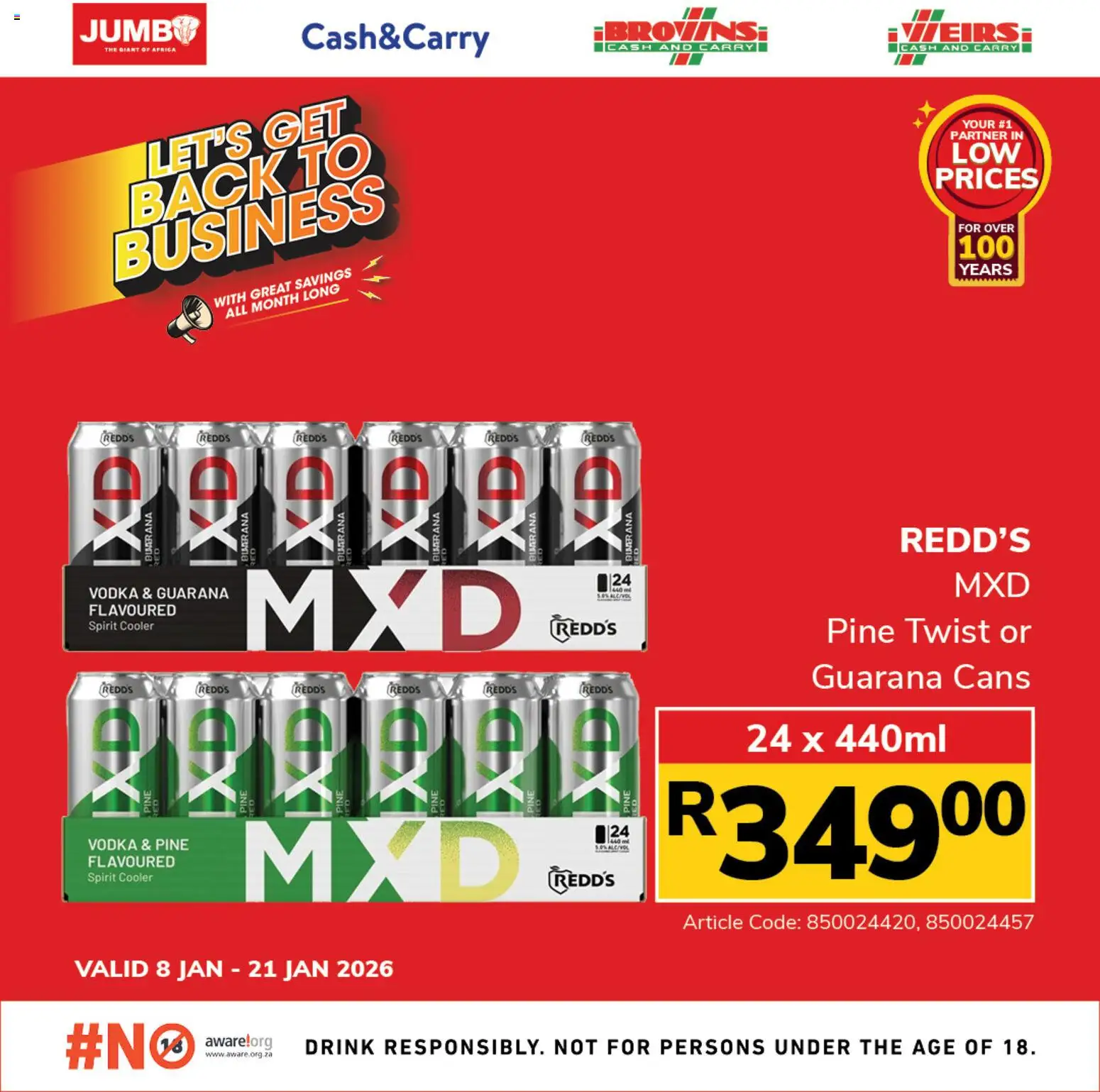 New Jumbo catalogue – valid from 08.01.2026 | Page: 6 | Products: Cooler, Vodka