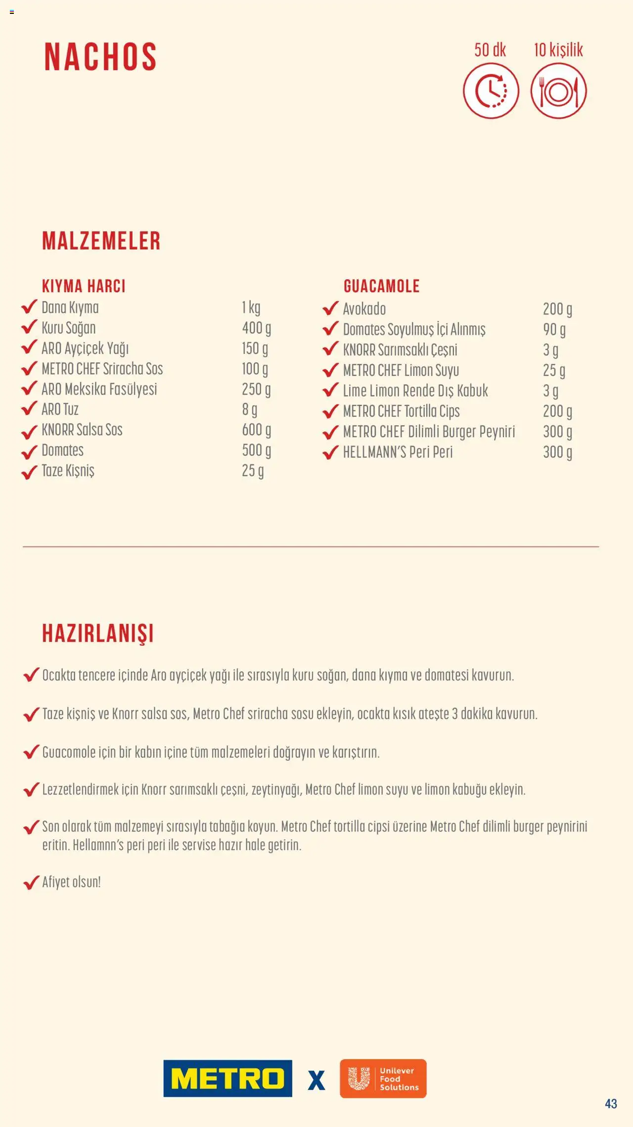 Metro Sokak Lezzetleri - 13.06.2025 tarihinden itibaren geçerlidir | Sayfa: 43 | Ürünler: Domates, Cips, Soğan, Sos