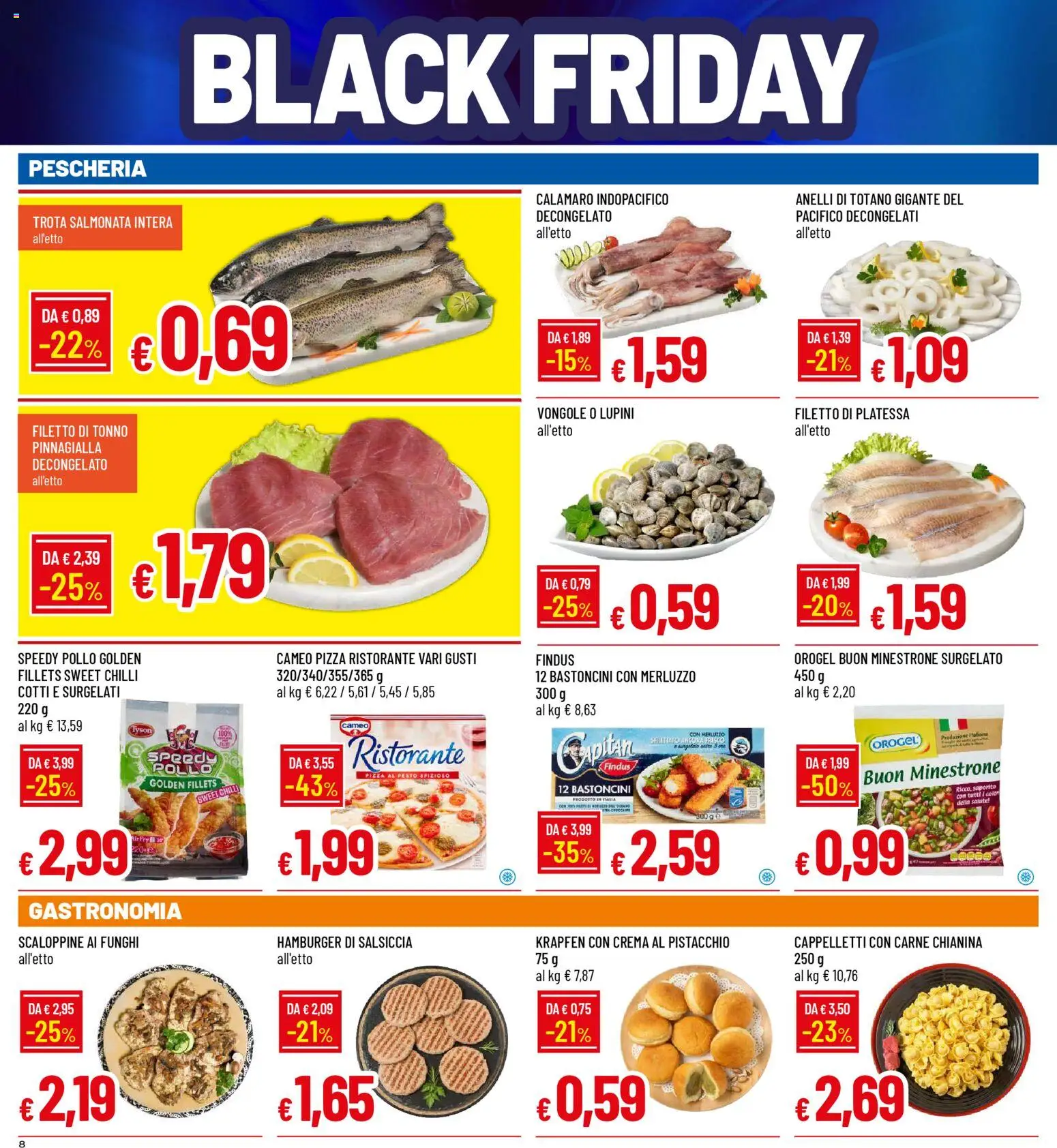 Volantino Galassia del 24.11.2025 | Pagina: 8 | Prodotti: Crema, Salsiccia, Funghi, Tonno
