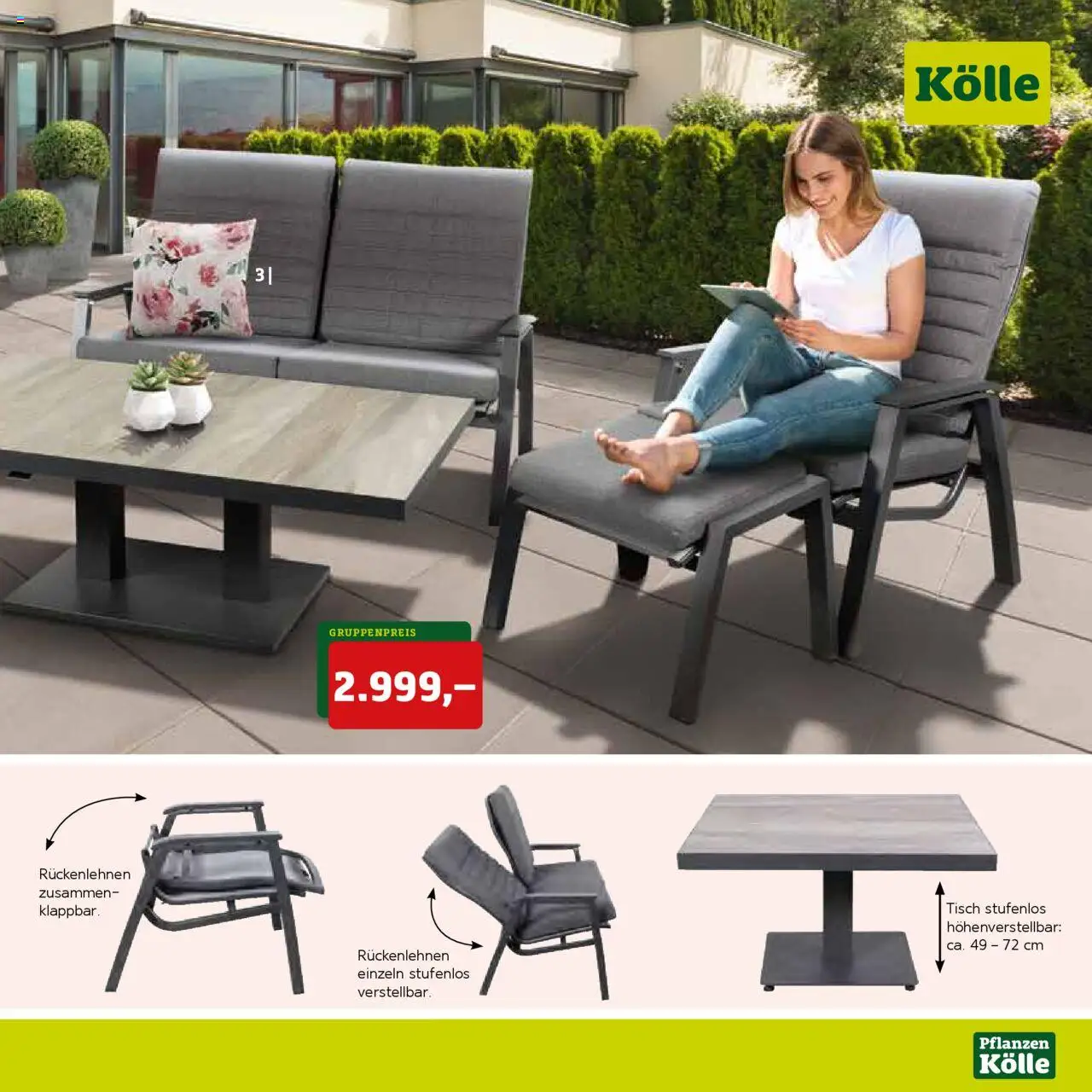 Pflanzen-Kölle Gartenmöbel Katalog 2025 – gültig ab 22.01.2025 | Seite: 29 | Produkte: Tisch