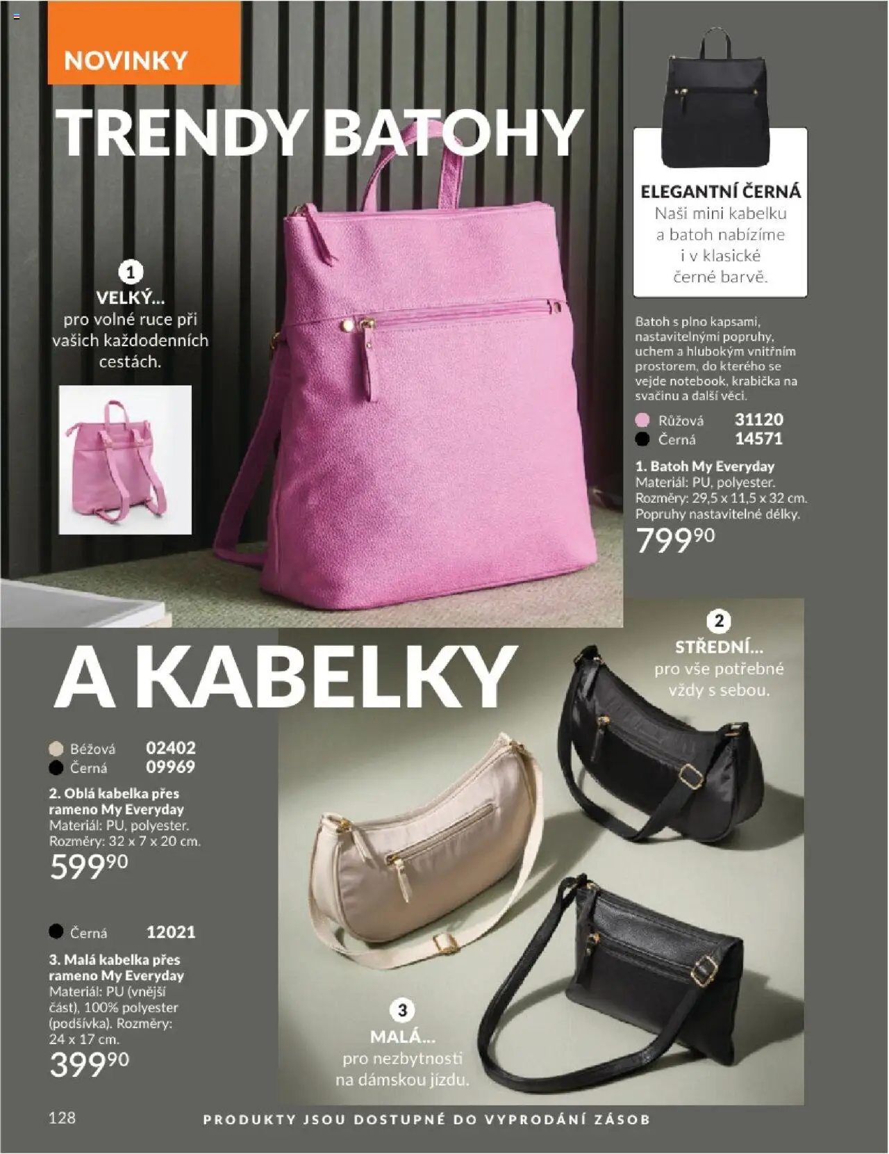 Avon katalog 8/2025 od 31.07.2025 | Strana: 128 | Produkty: Batohy, Krabička, Kabelka, Batoh