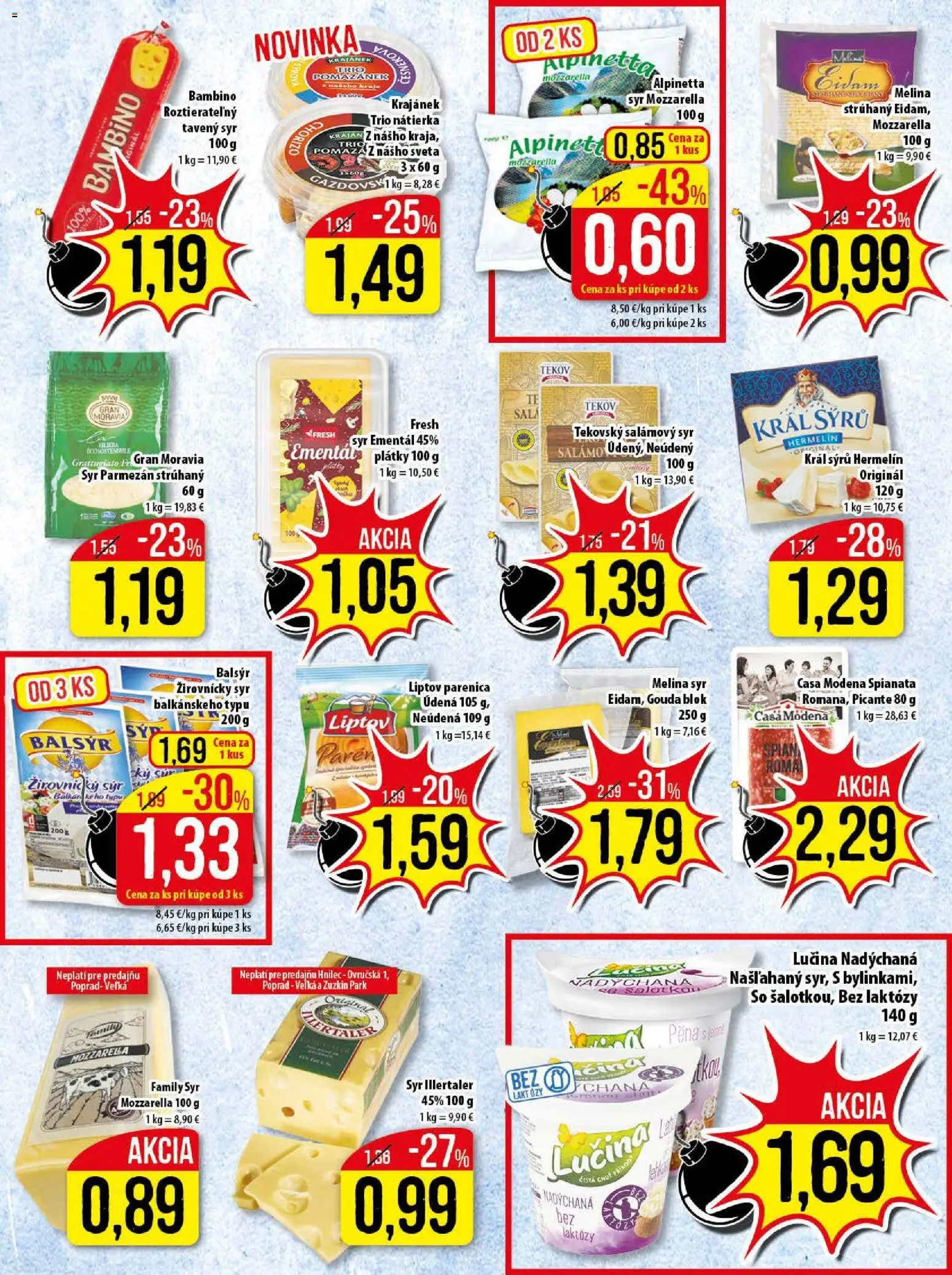 Nové Klas akcie – leták je platný od 27.10.2025 | Strana: 9 | Produkty: Syr, Parmezán, Gouda, Mozzarella