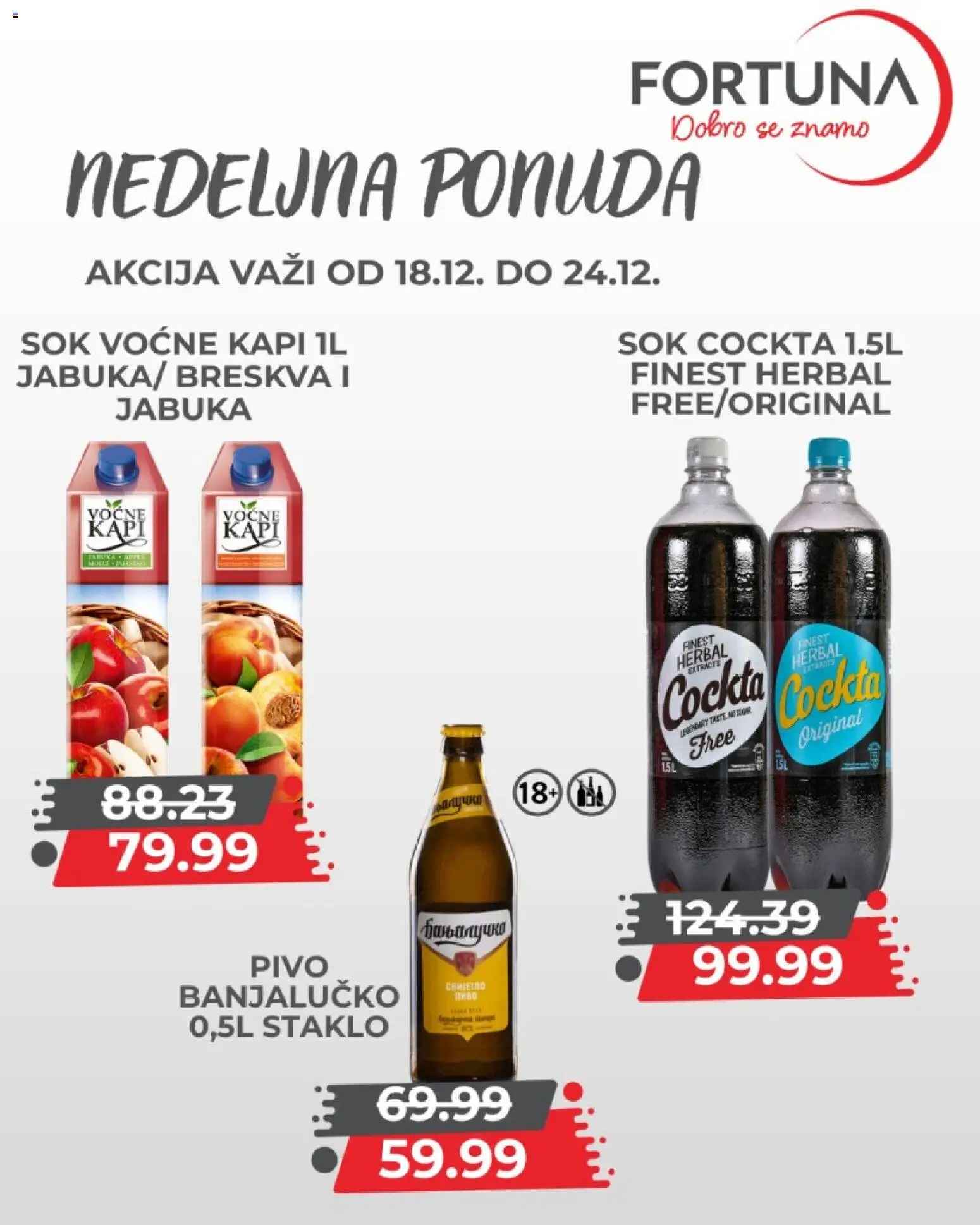 Fortuna Market katalog - važi od 18.12.2025 | Strana: 9 | Proizvode: Sok, Pivo, Breskva
