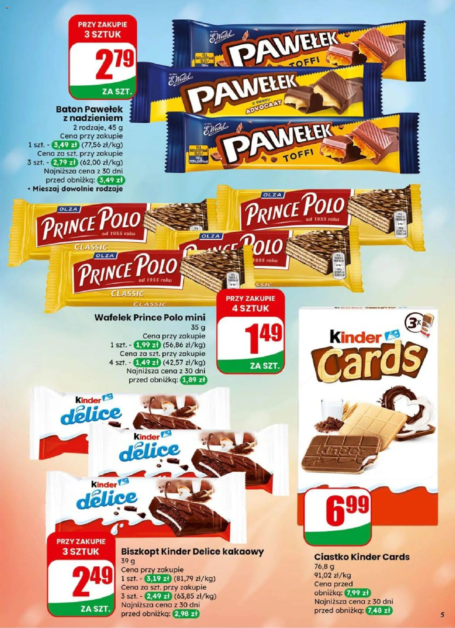 Dino Gazetka od 07.01.2026 | Strona: 5 | Produkty: Baton, Kinder cards