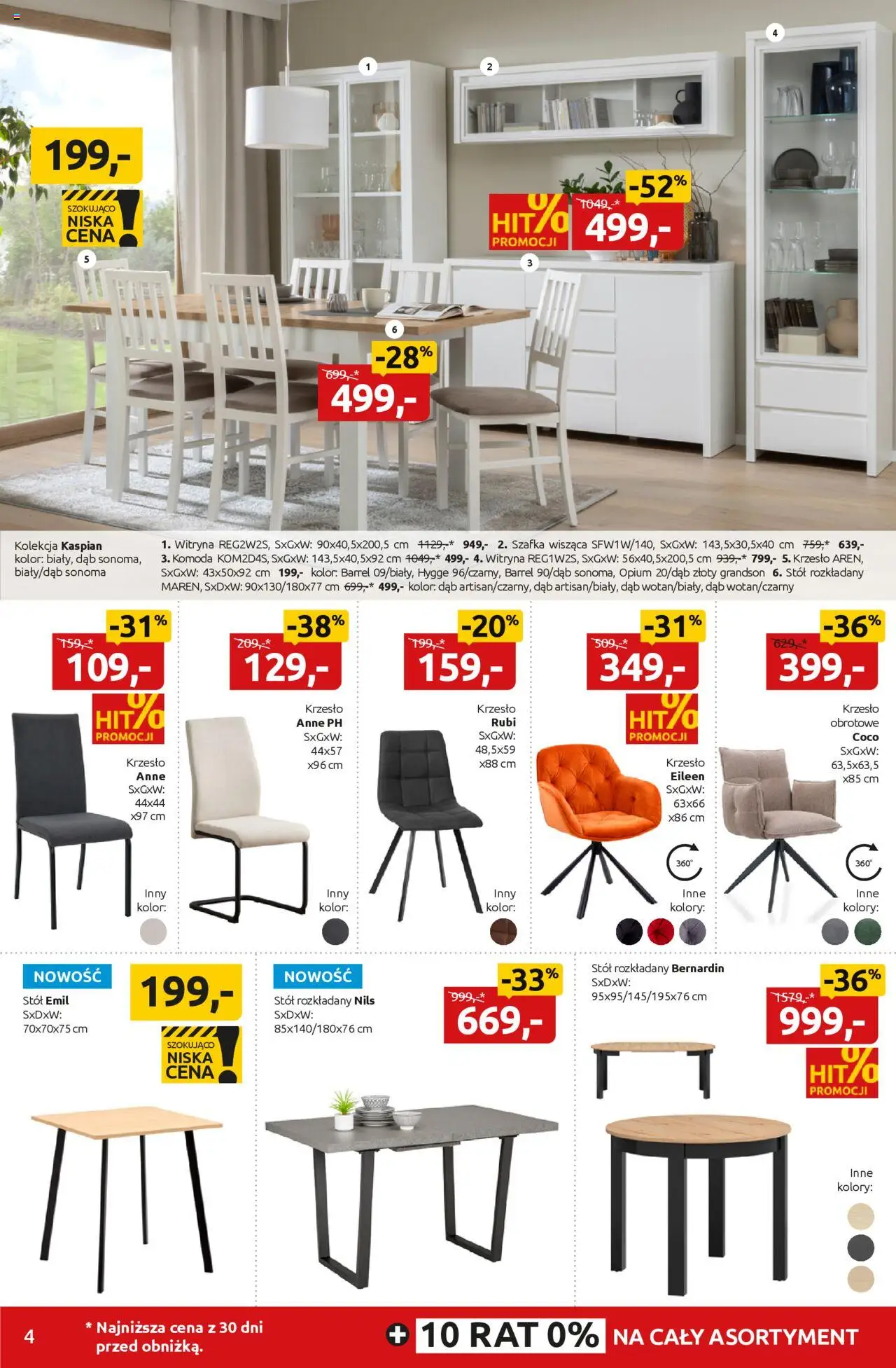 Black Red White promocje od 08.09.2025 | Strona: 4 | Produkty: Komoda, Stół, Krzesło, Witryna