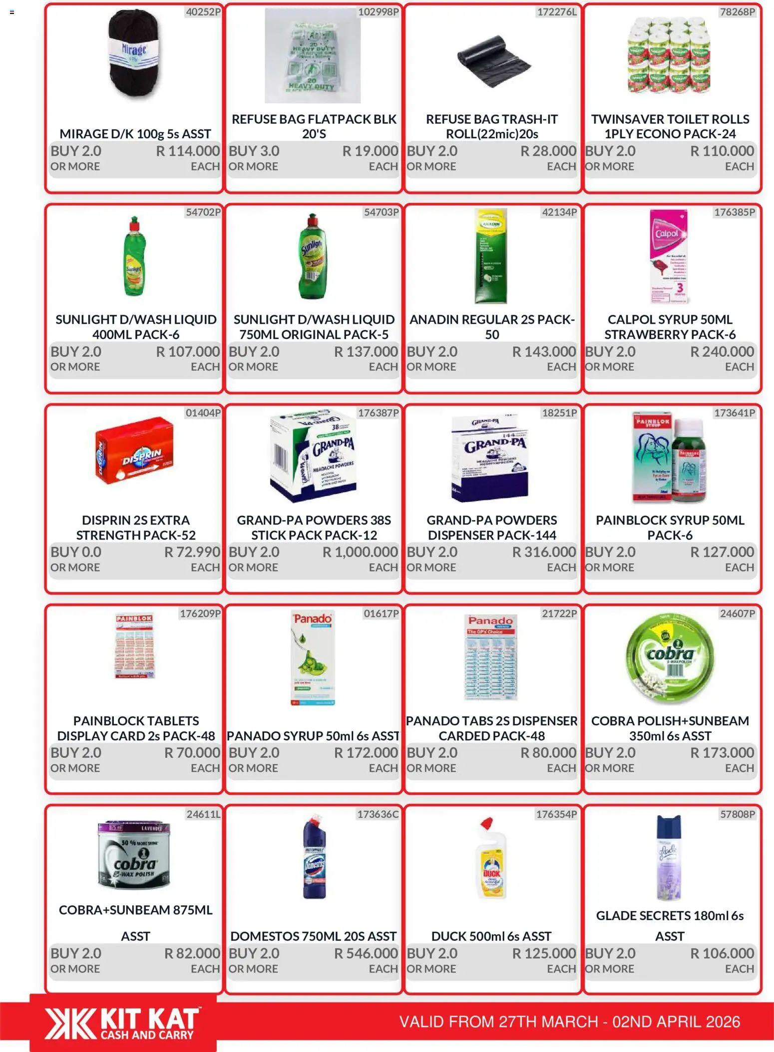 New KIT KAT Cash & Carry catalogue – valid from 27.03.2026 | Page: 17 | Products: Bag, Toilet, Syrup