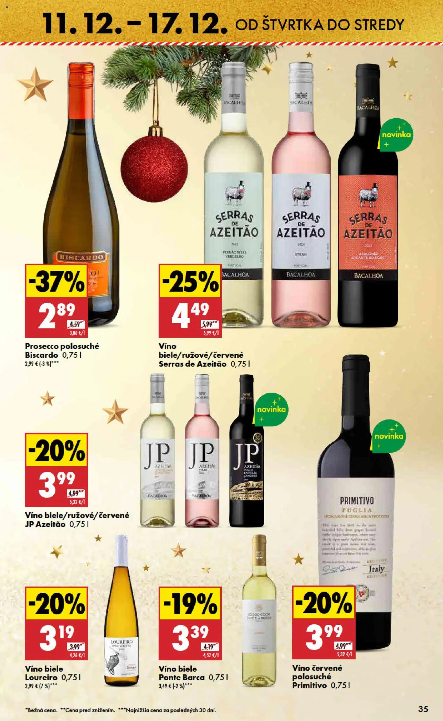 Nové Biedronka akcie – leták je platný od 11.12.2025 | Strana: 35 | Produkty: Biele víno, Víno, Prosecco