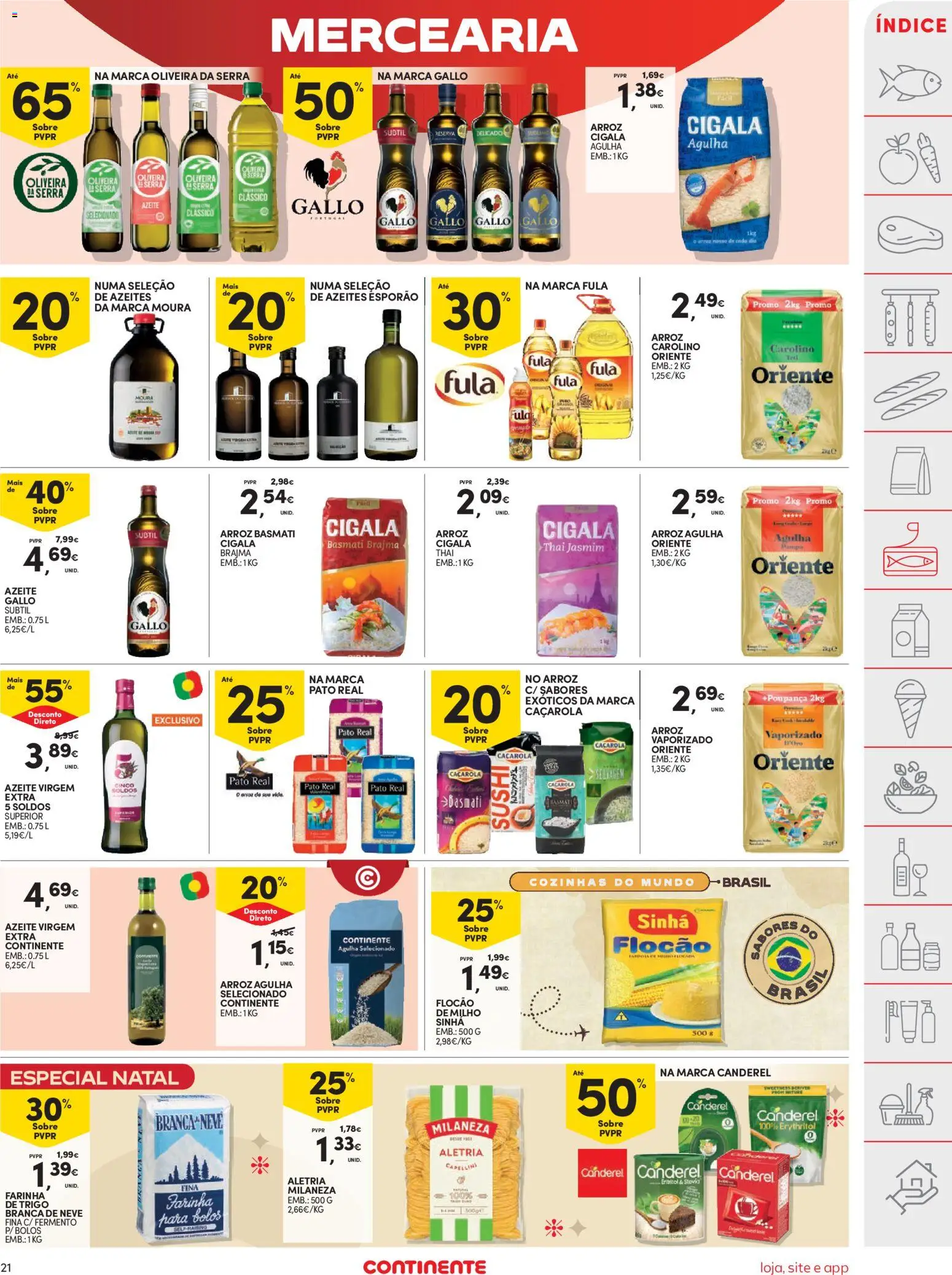 Continente folheto │ válido de 25.11.2025 | Página: 21 | Produtos: Farinha de trigo, Milaneza, Eritritol, Milho